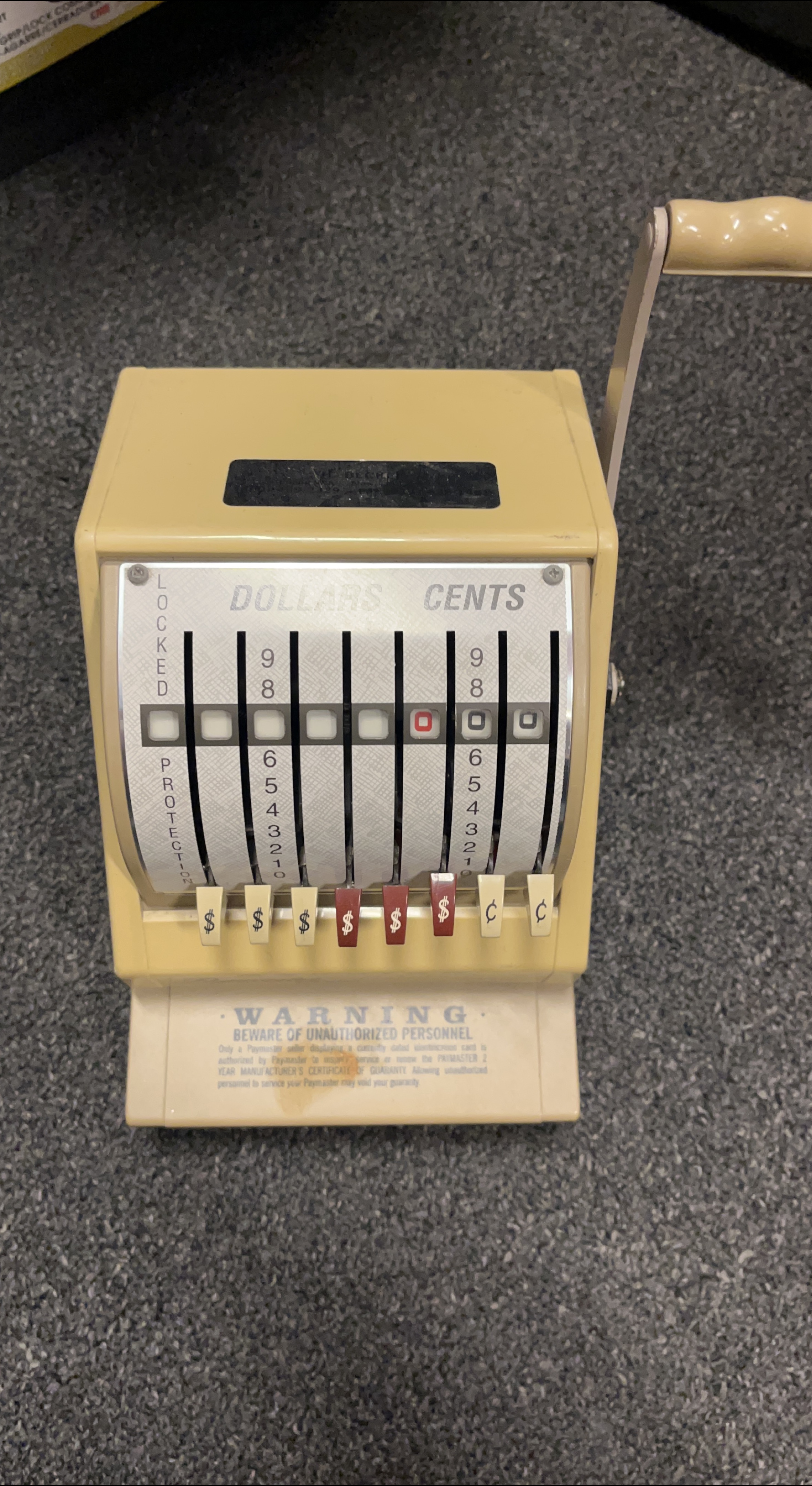 Vintage Paymaster Series 86 Coin Dispenser thumbnail