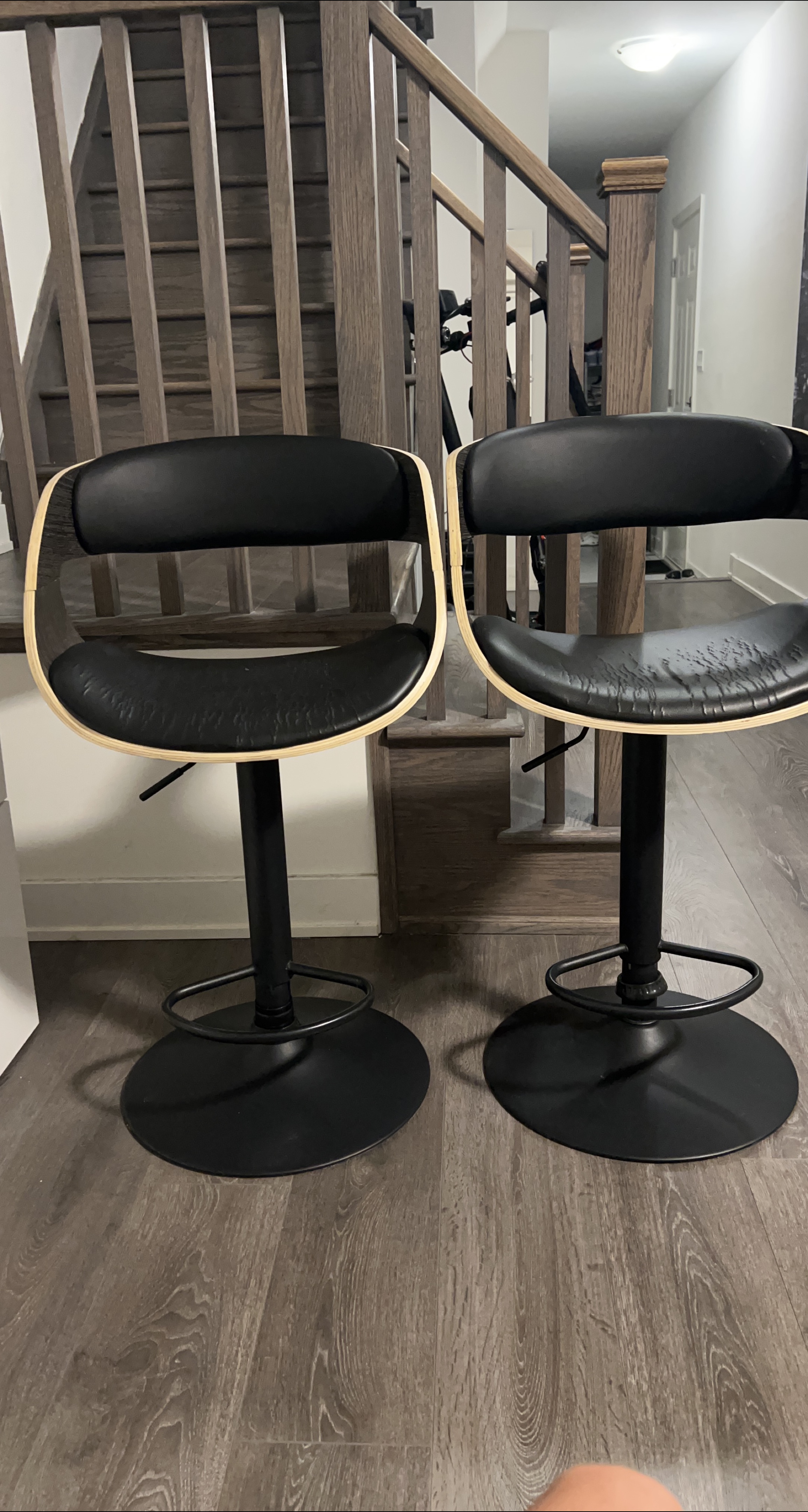 Set of 2 Black Bar Stools thumbnail