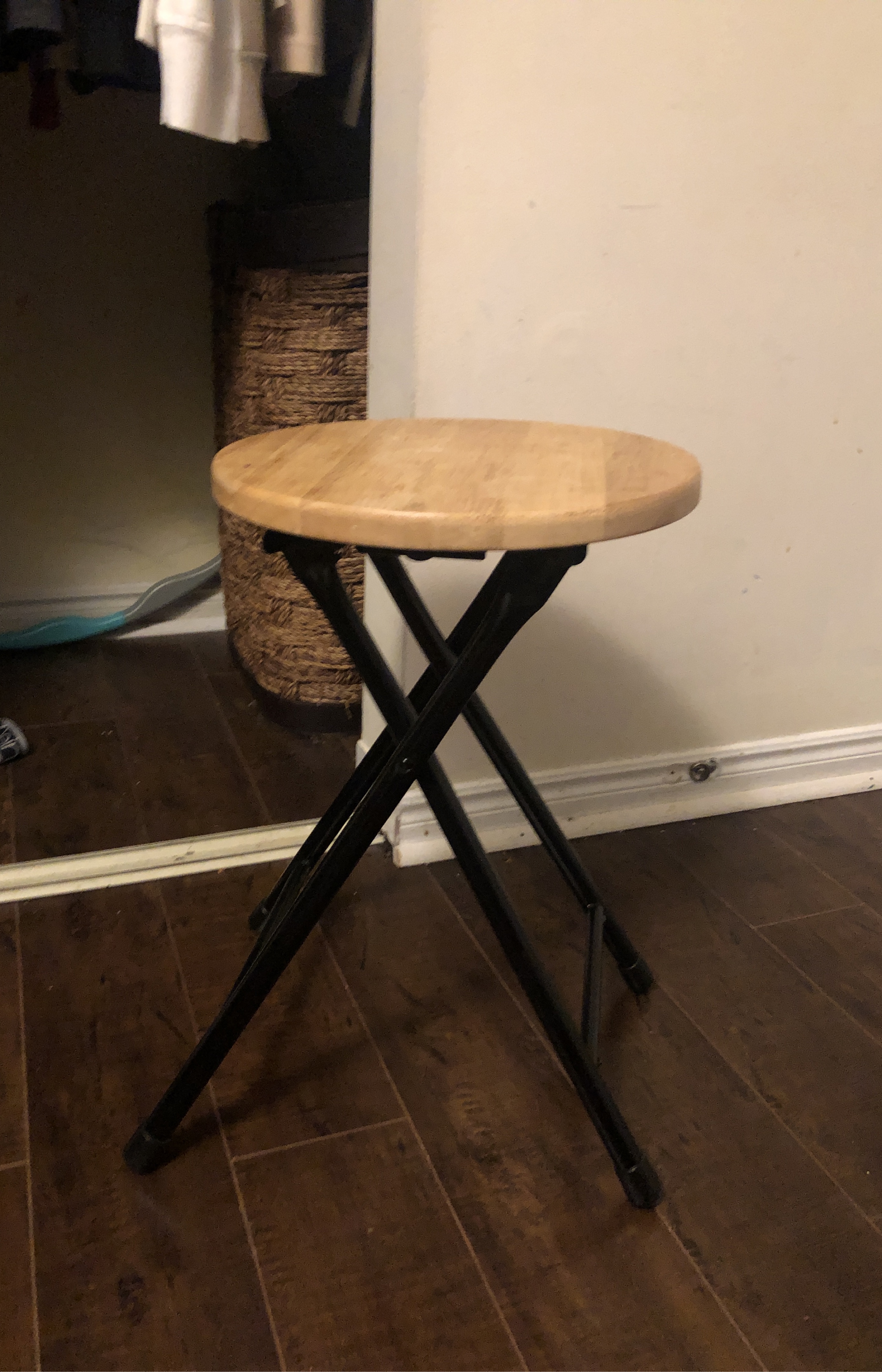 Stool - Wood Top, Black Frame thumbnail