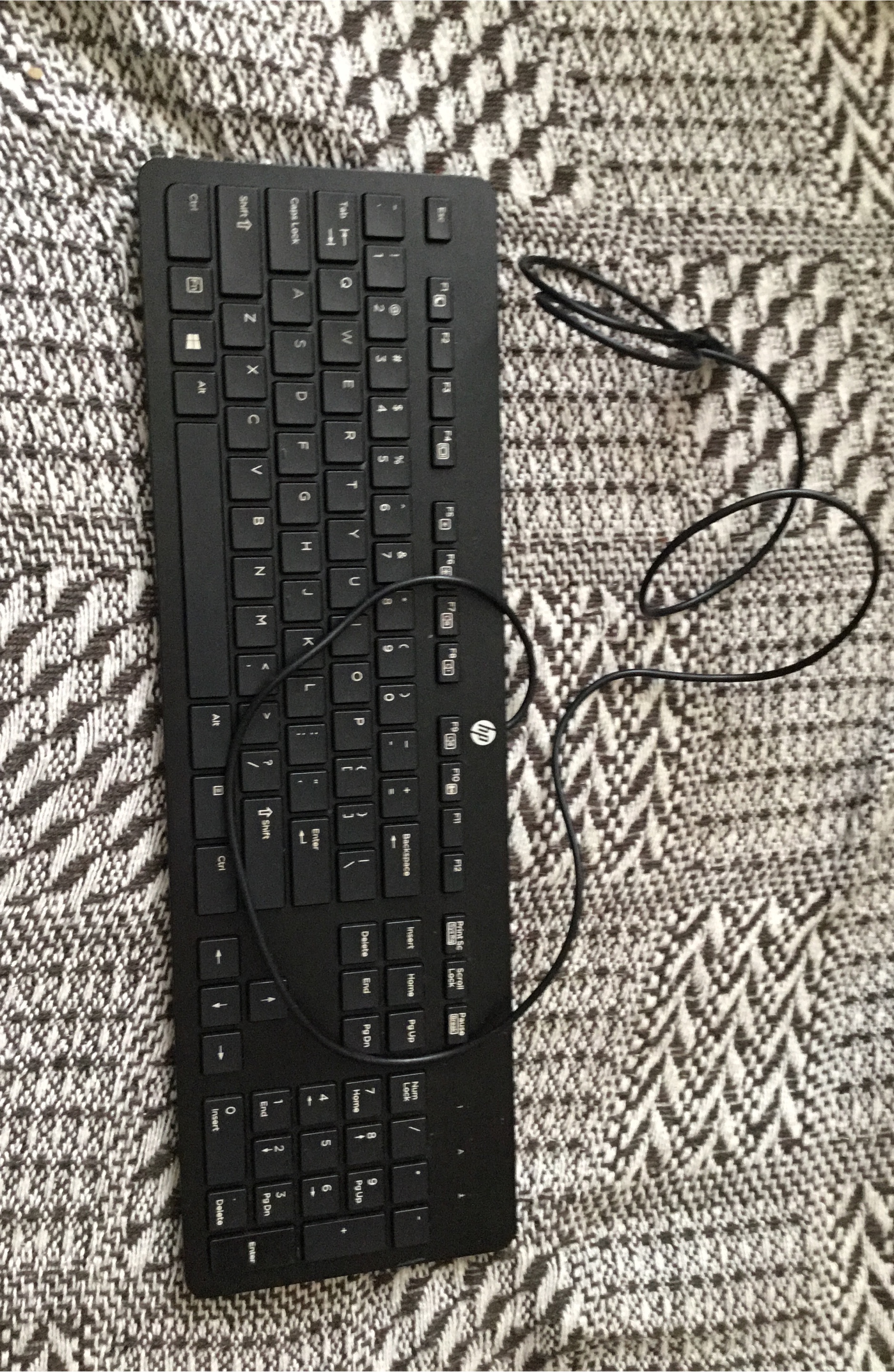 HP Wired Keyboard - Black thumbnail