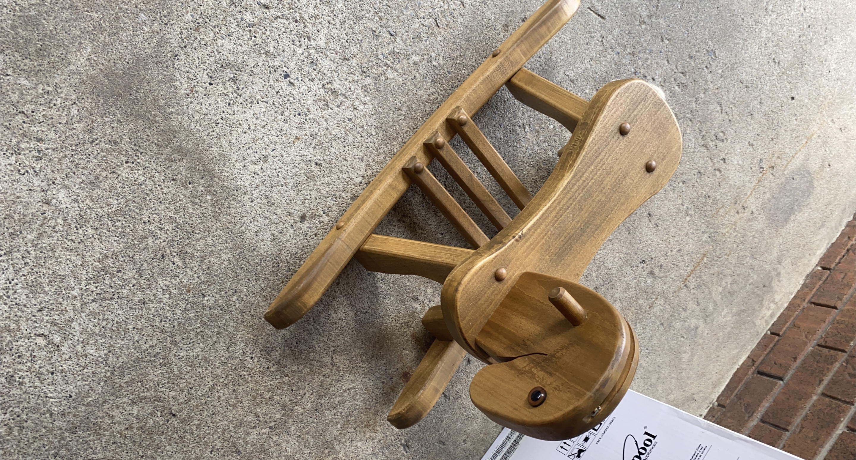 Wooden Rocking Airplane Toy thumbnail