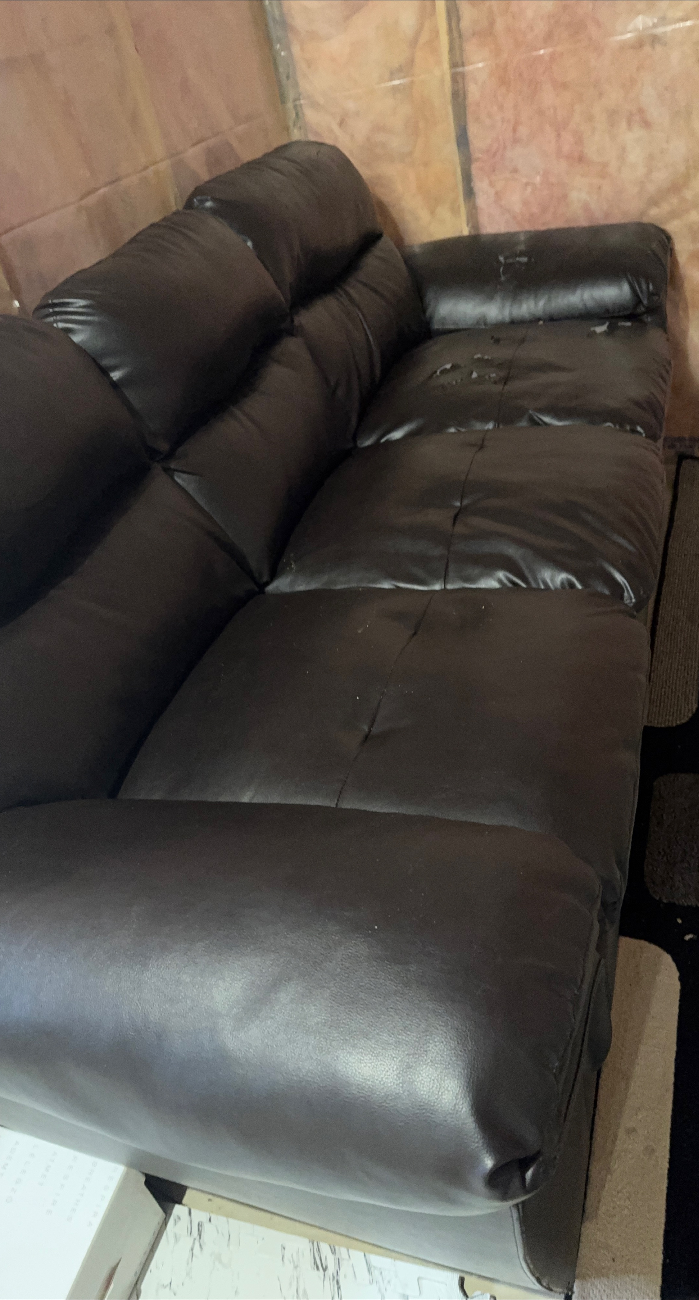 Leather Sofa - Black