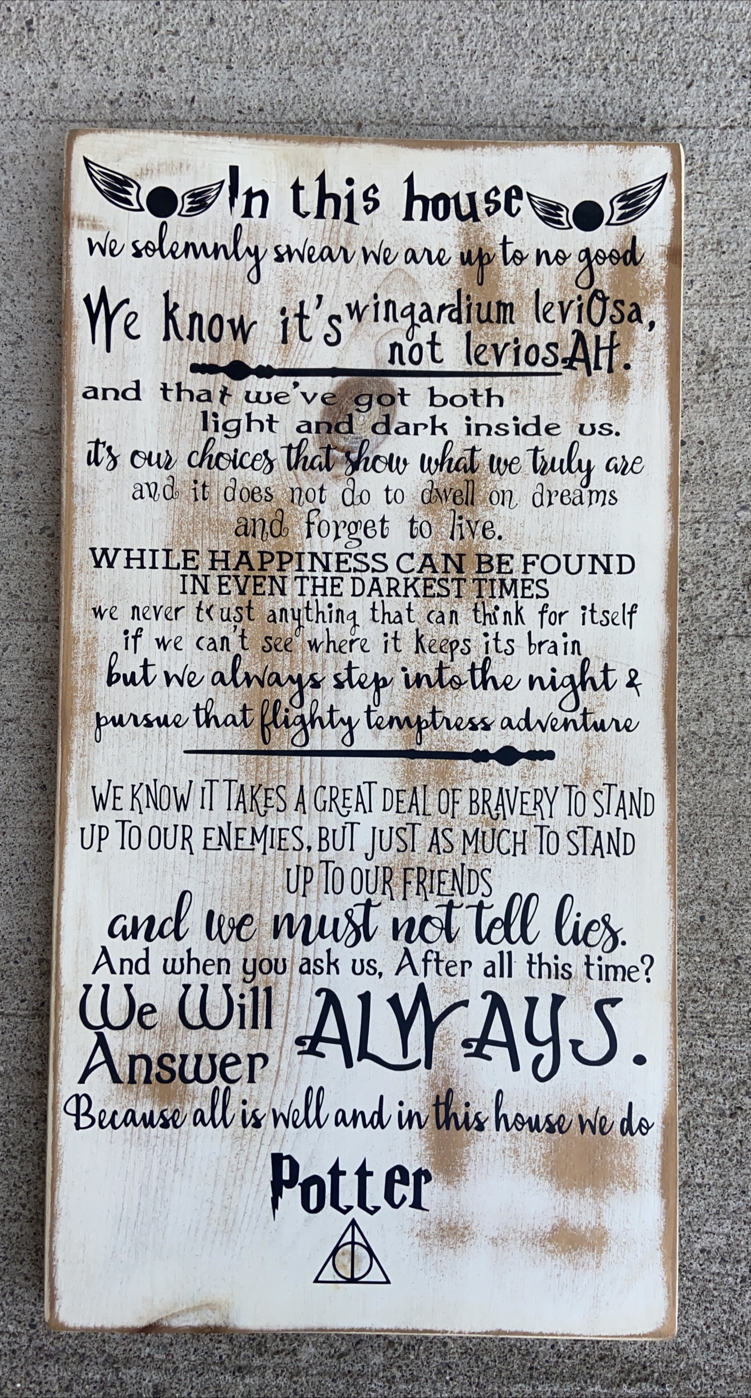 Harry Potter 'In This House' Wood Sign image indicator(1)