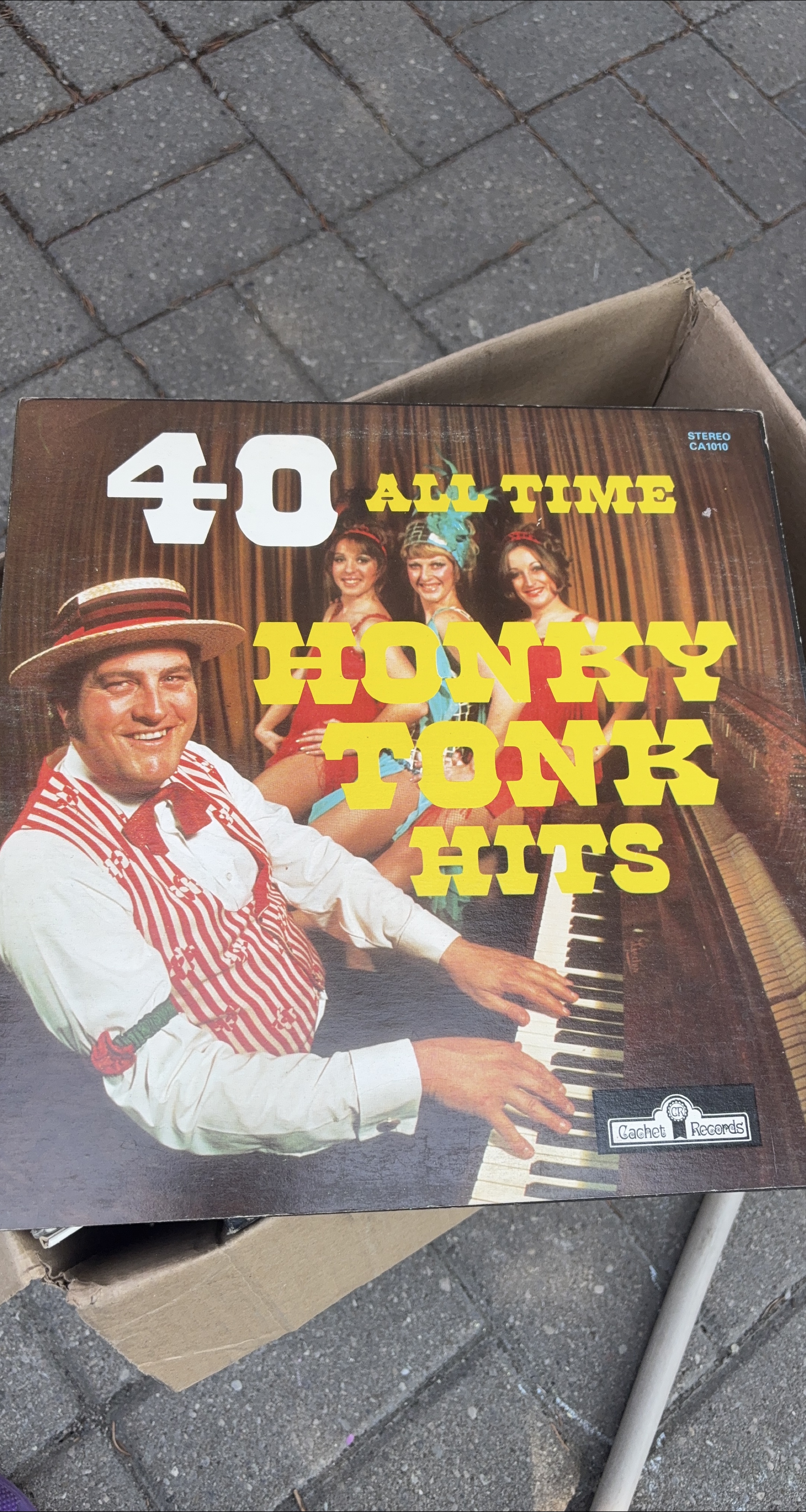 40 All Time Honky Tonk Hits Vinyl Record thumbnail