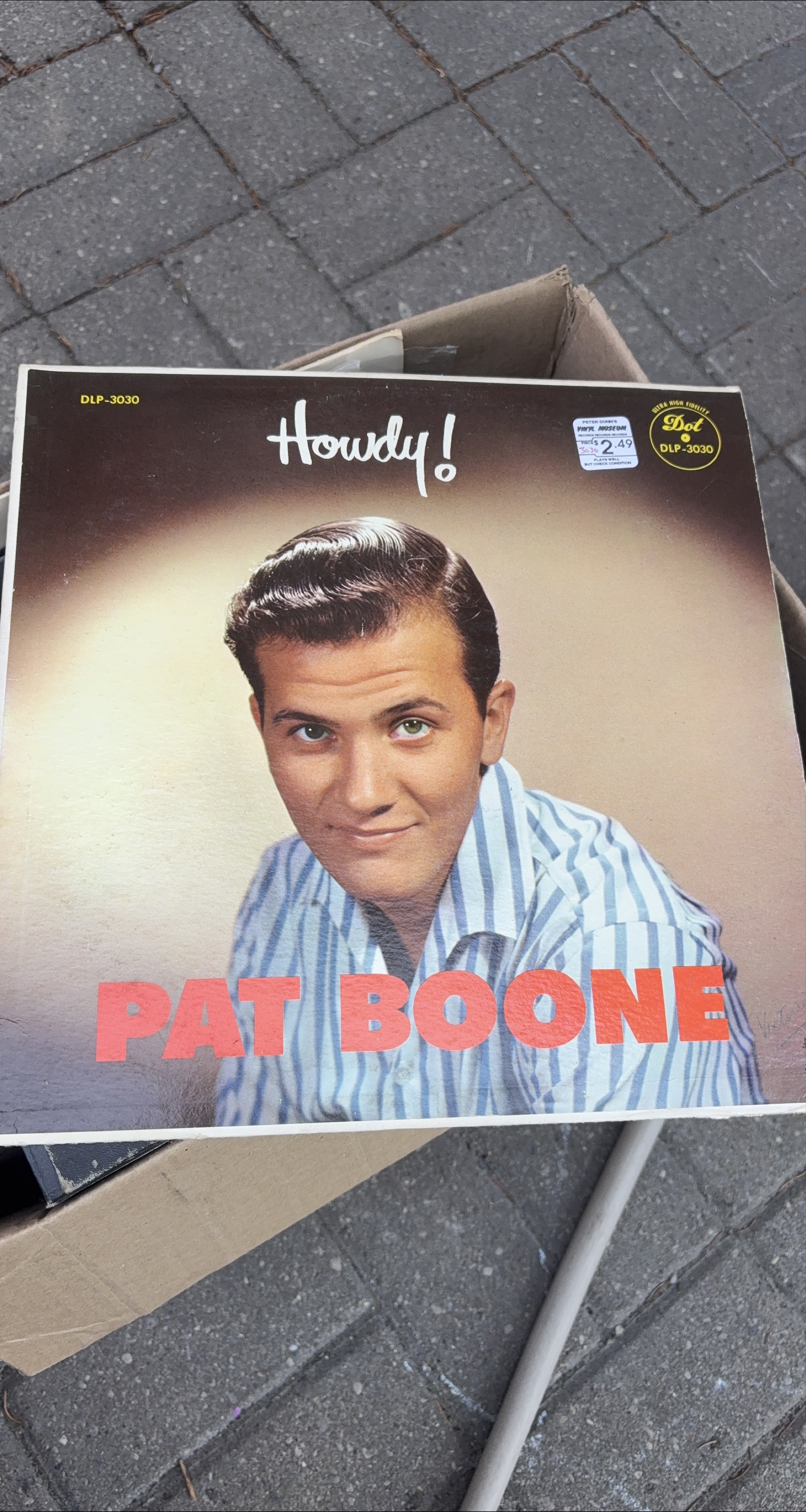 Pat Boone - Howdy! Vinyl Record DLP-3030 thumbnail