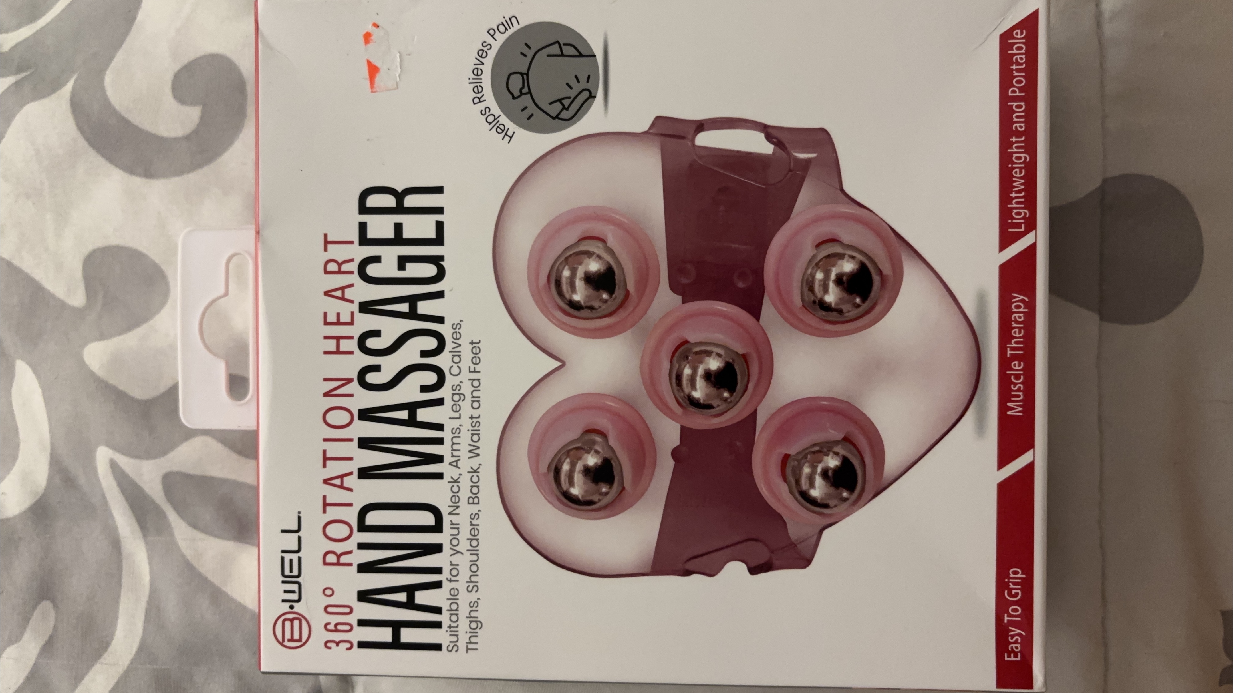 B-Well 360° Rotation Heart Hand Massager thumbnail