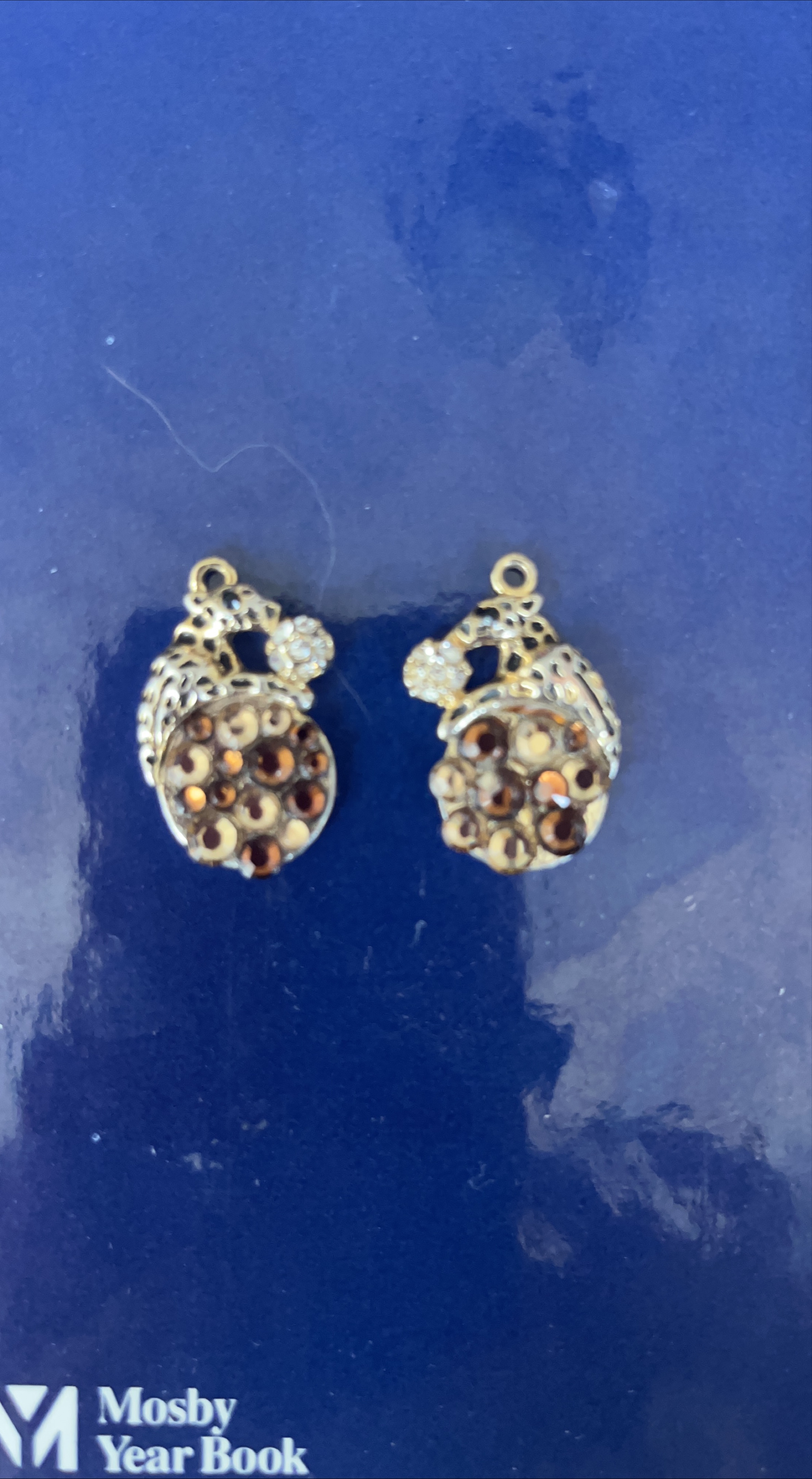 Vintage Rhinestone Charm Pair image indicator(1)