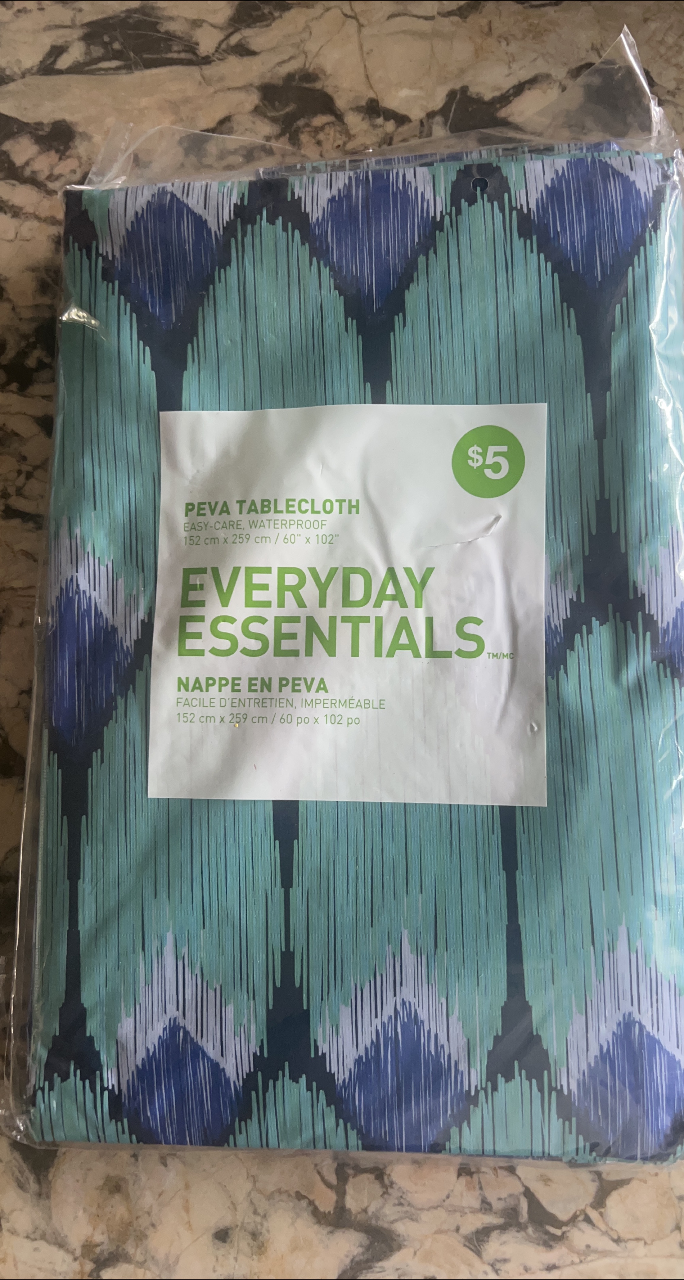New Everyday Essentials PEVA Tablecloth 60x102" thumbnail