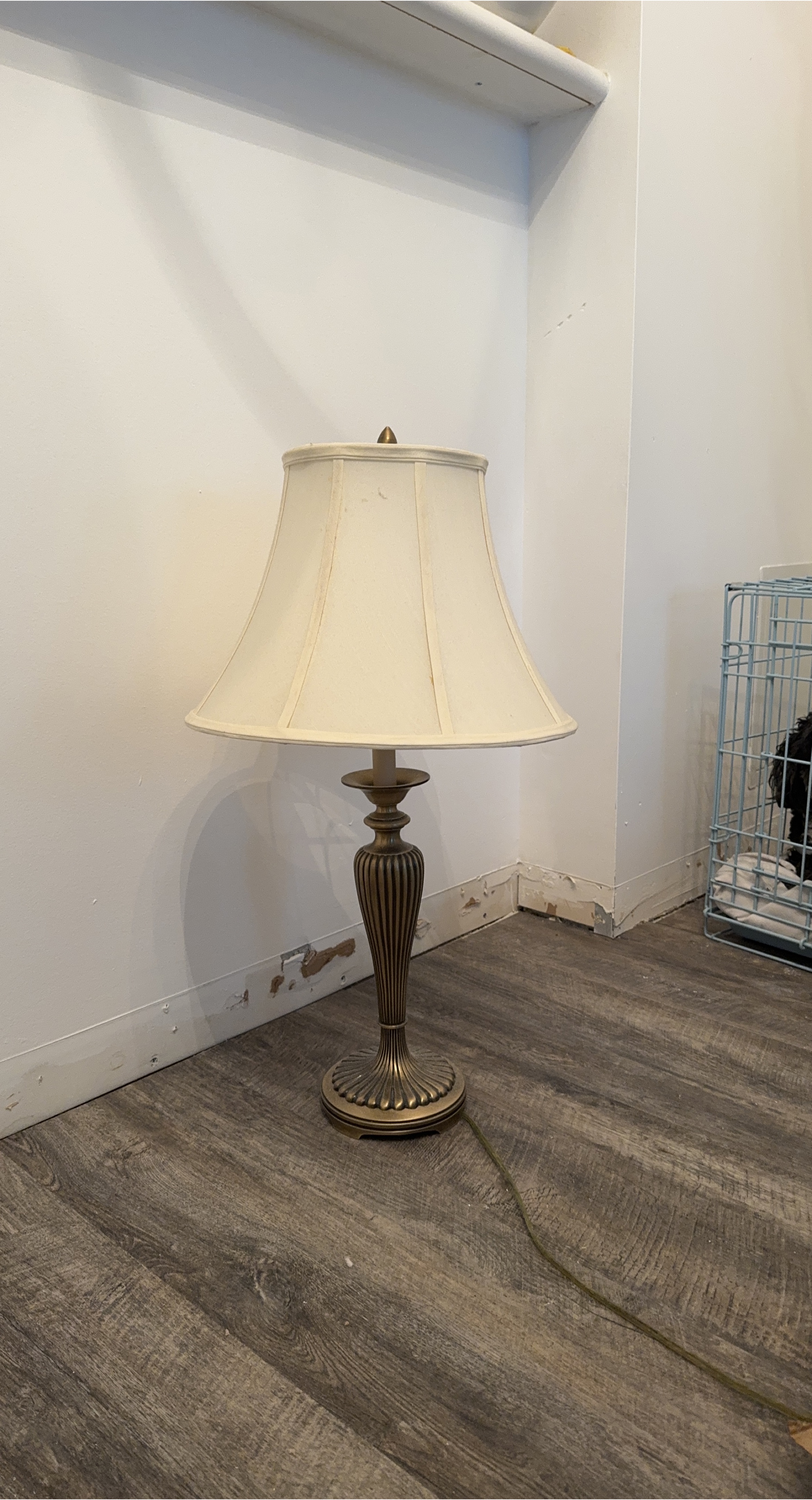 Classic Table Lamp with Cream Shade thumbnail