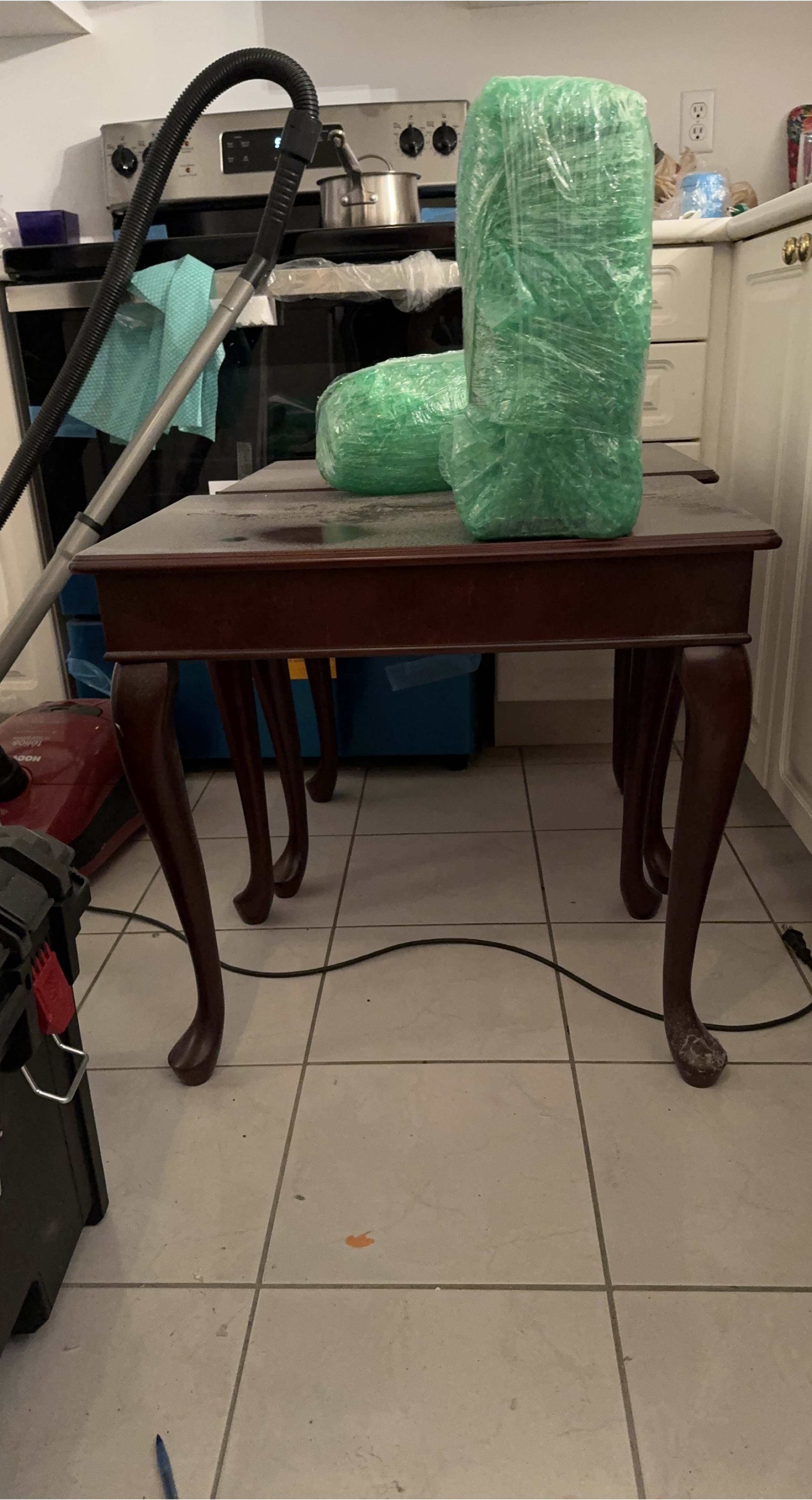 Dark Wood Accent Table thumbnail