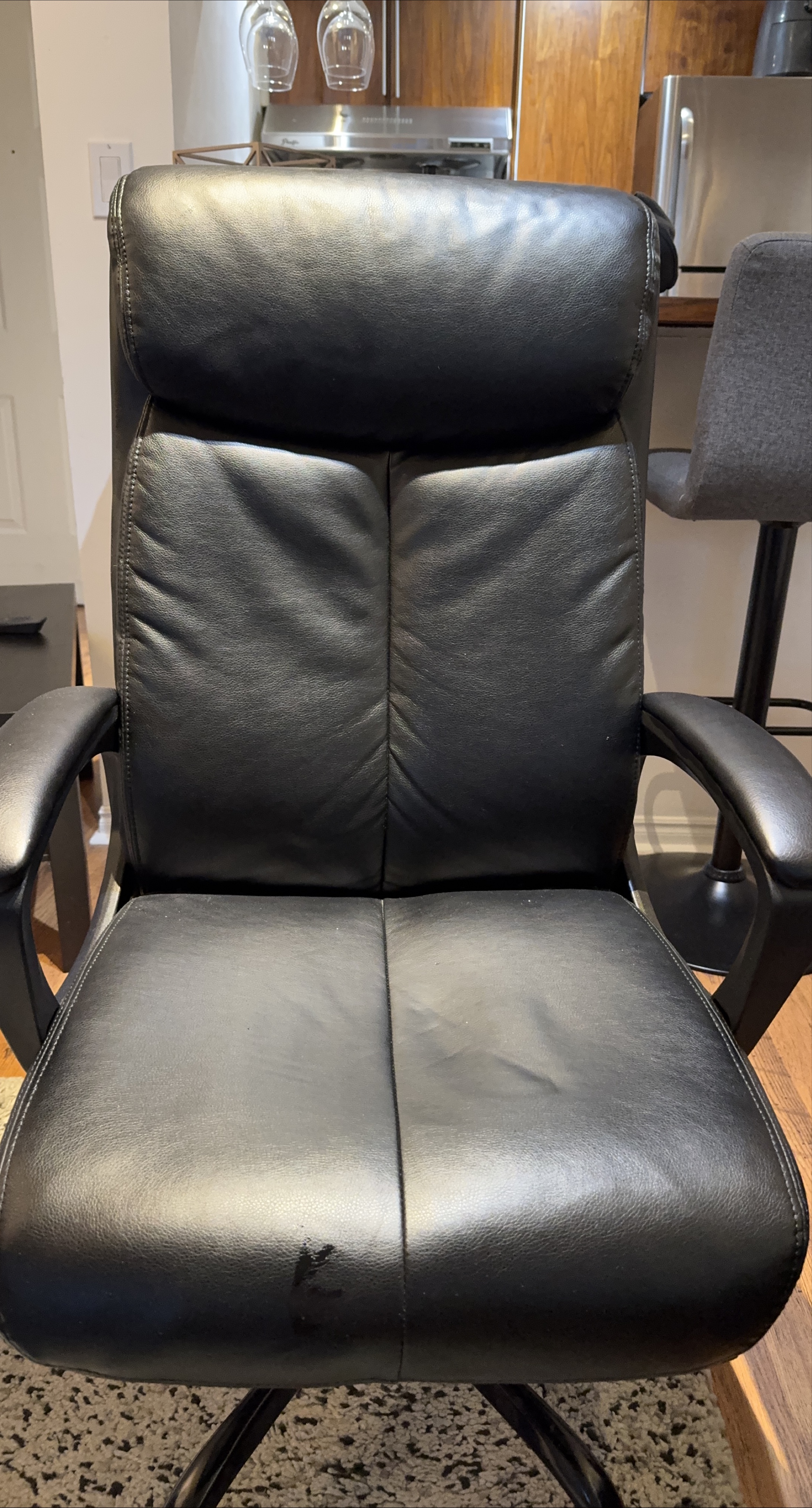 Black Leather Office Chair thumbnail
