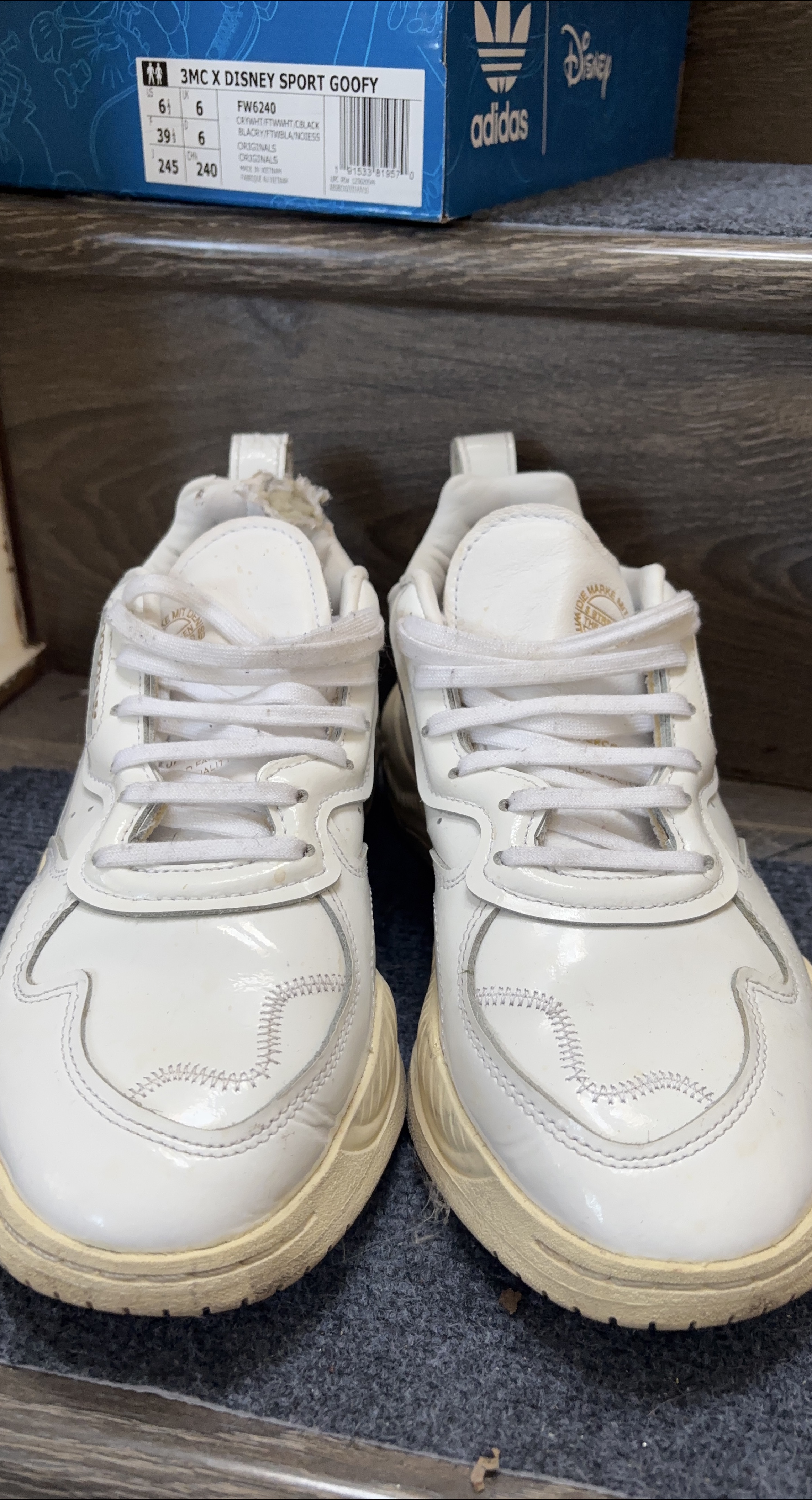White adidas us 6.5 wears like 8.5 thumbnail