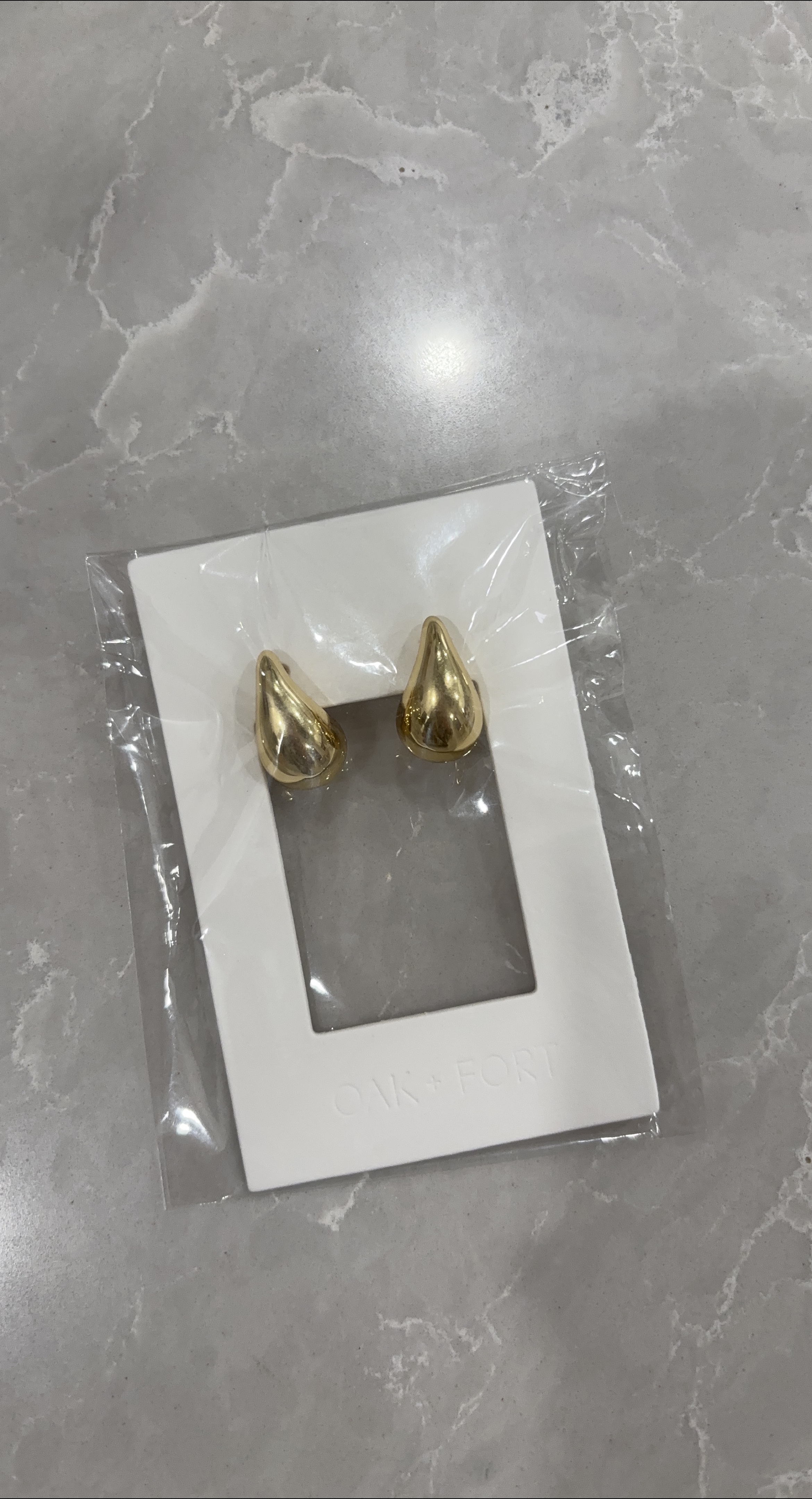 Oak + Fort Gold Drop Earrings - New in Package thumbnail