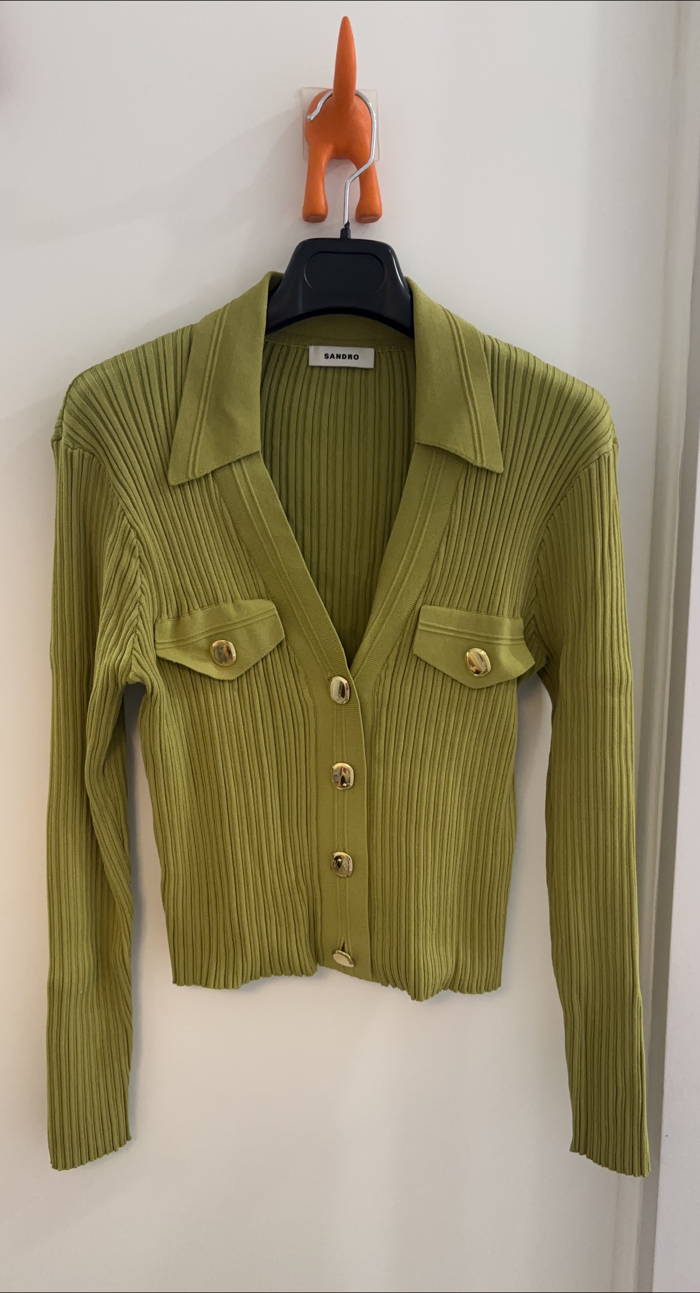 Sandro Knit Cardigan - Olive Green size3 thumbnail
