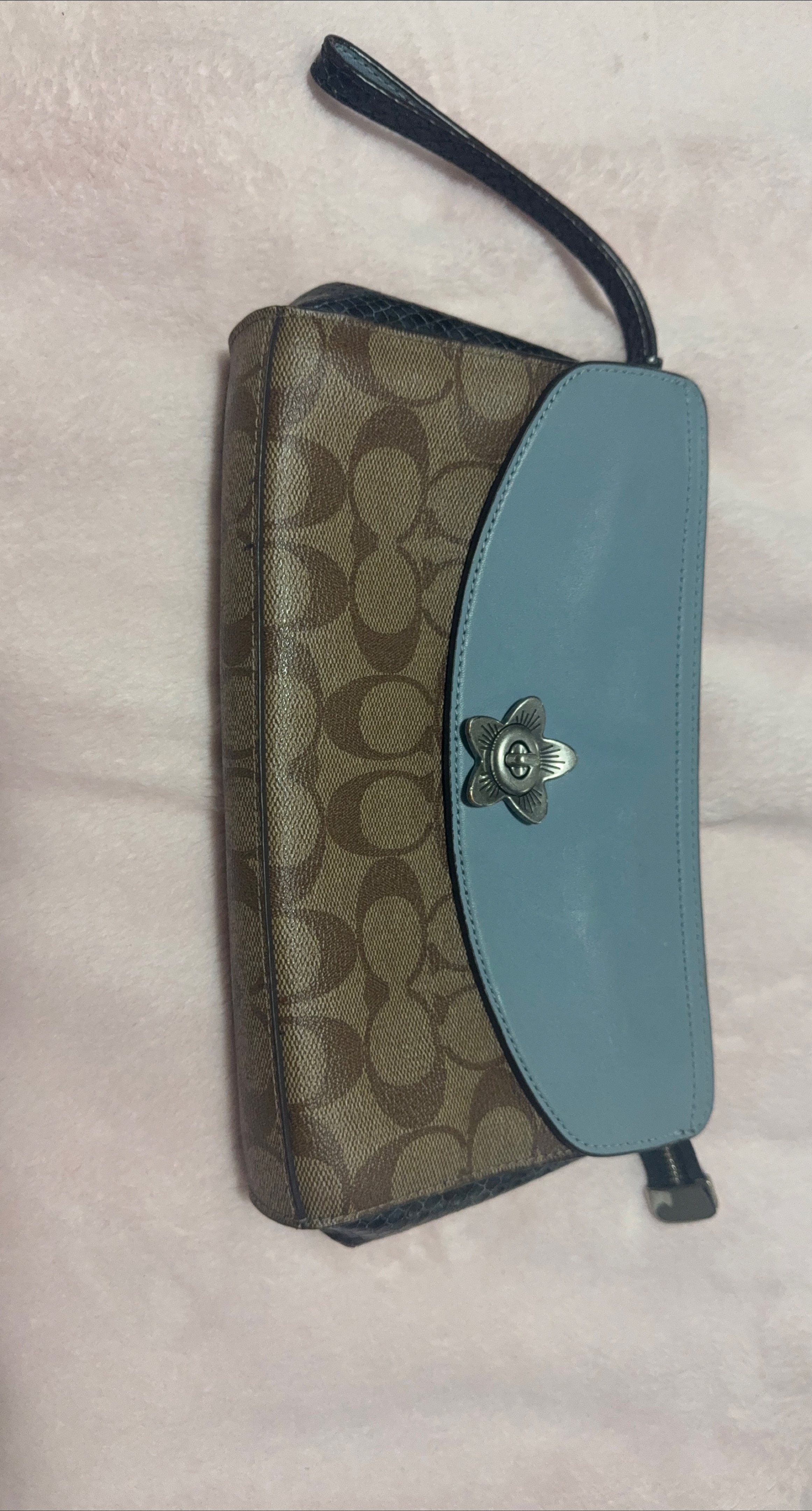 Coach Signature Canvas & Leather clutch thumbnail