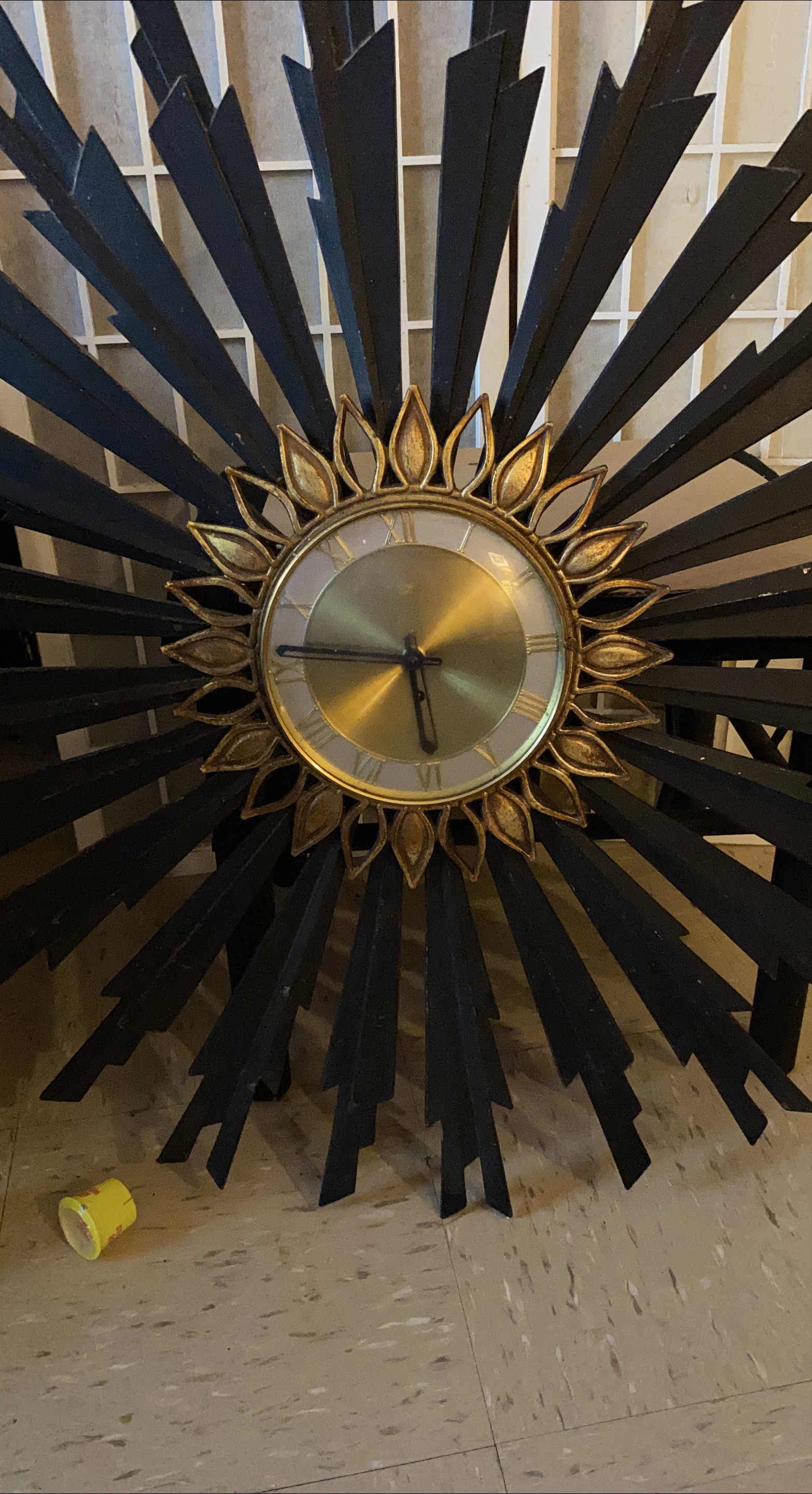 Vintage Sunburst Wall Clock