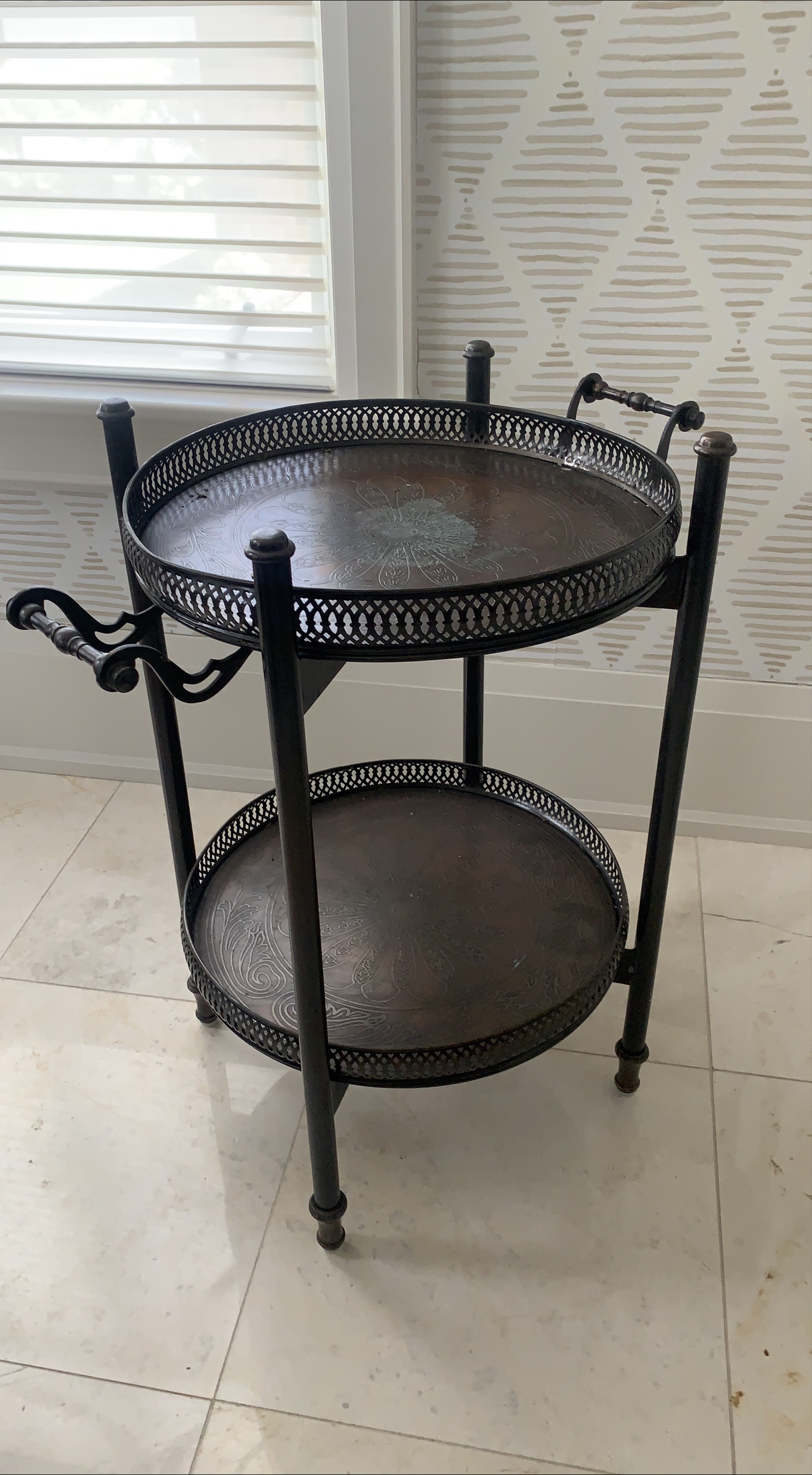 Two-Tiered Round Bar Cart thumbnail