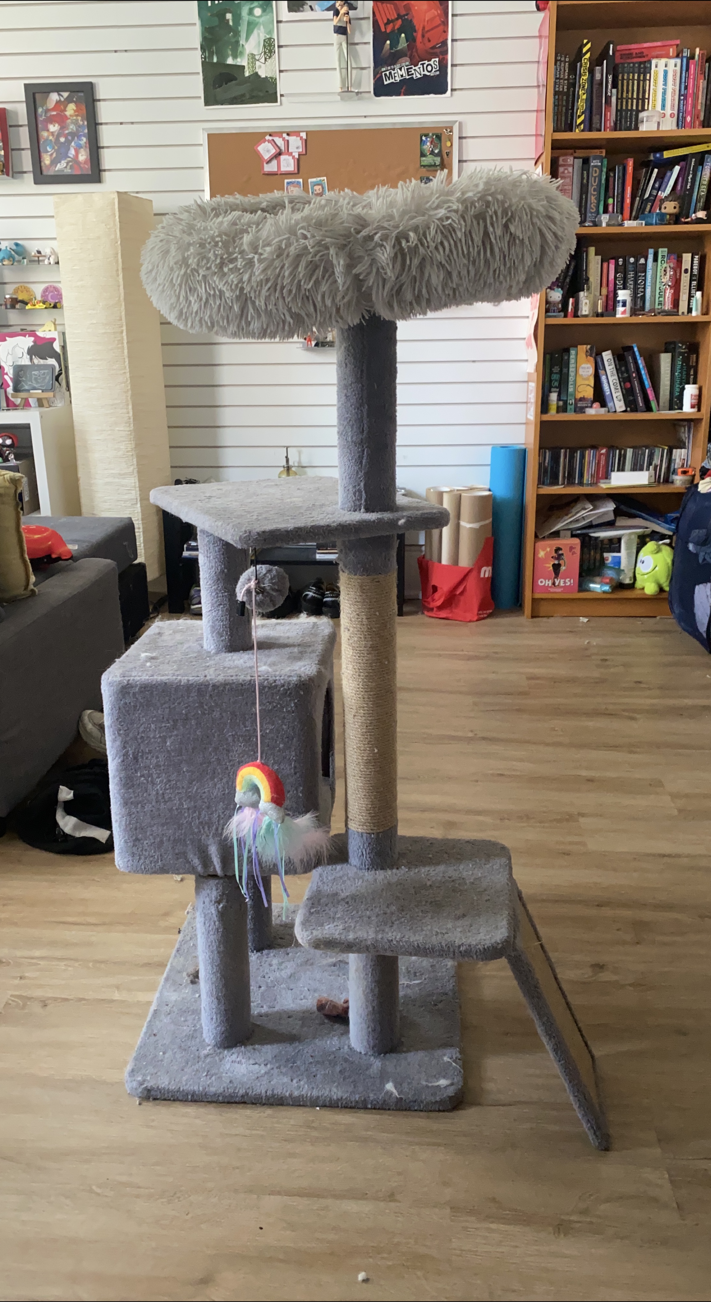 Grey Cat Tree w/ Bed thumbnail