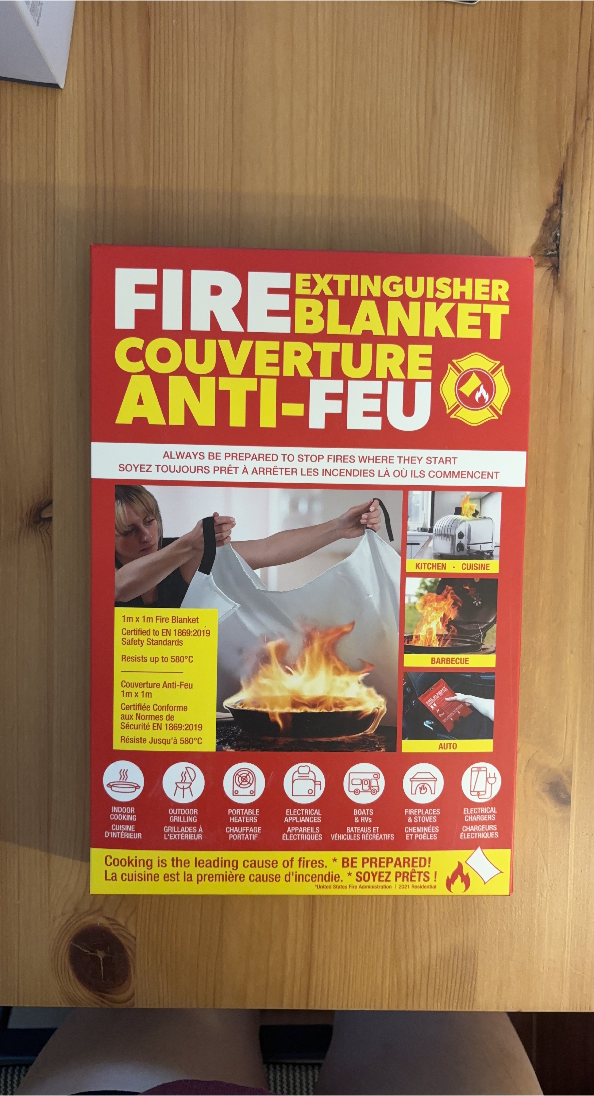 Klear Fire Extinguisher Blanket Anti-Feu