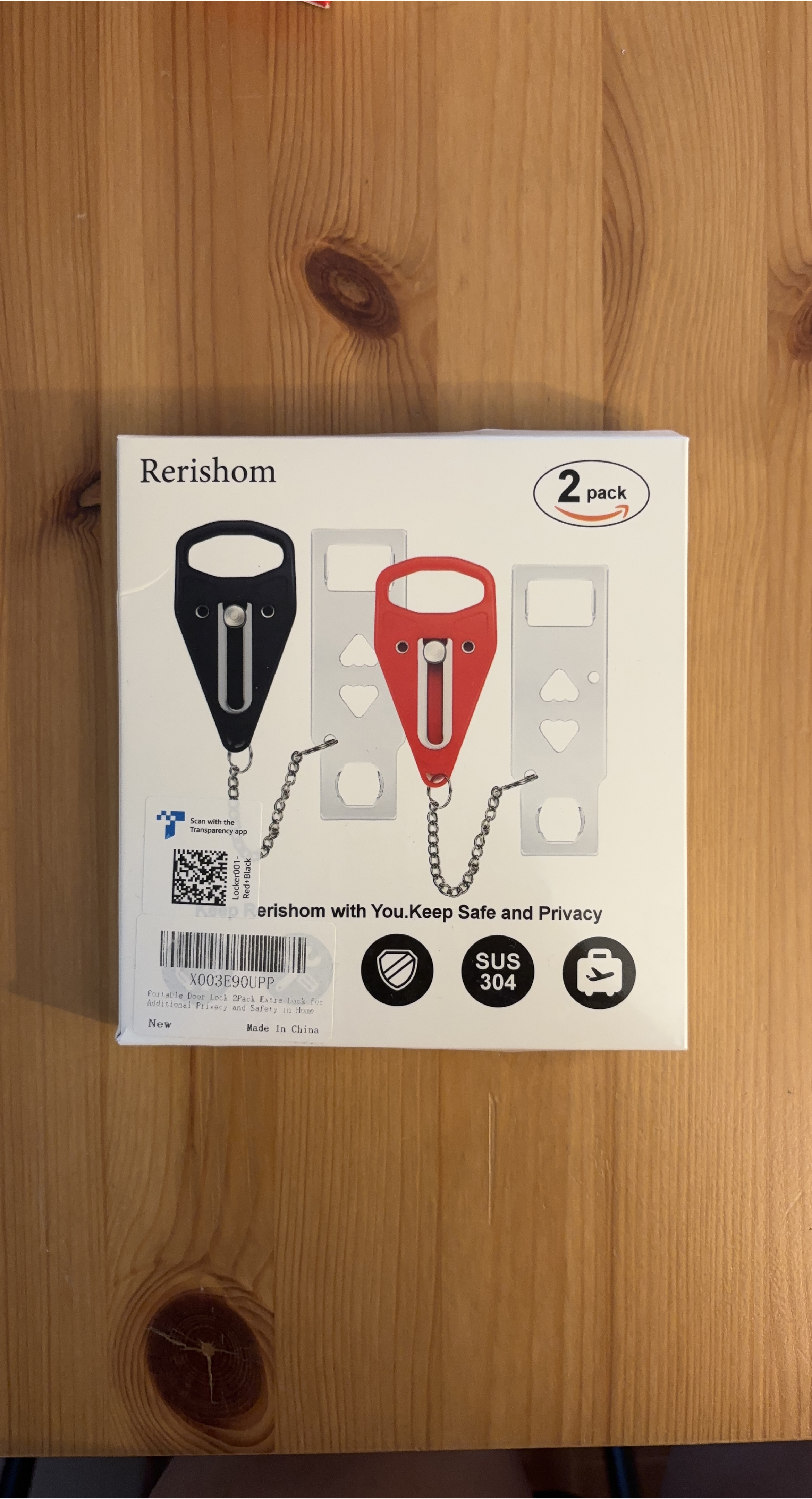 Rerishom Portable Door Lock, 2-Pack - New thumbnail