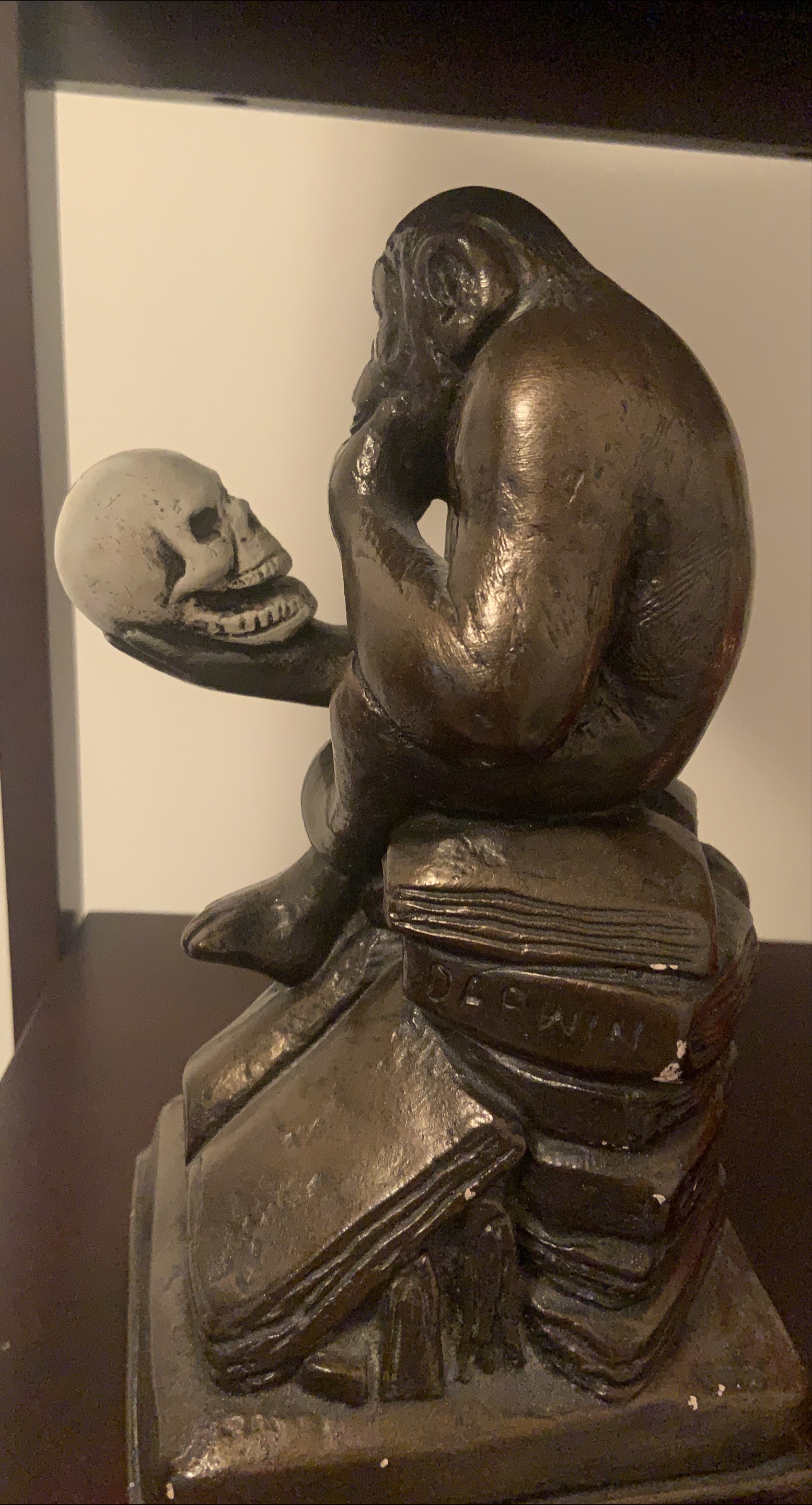 Bronze Thinker Monkey Figurine thumbnail