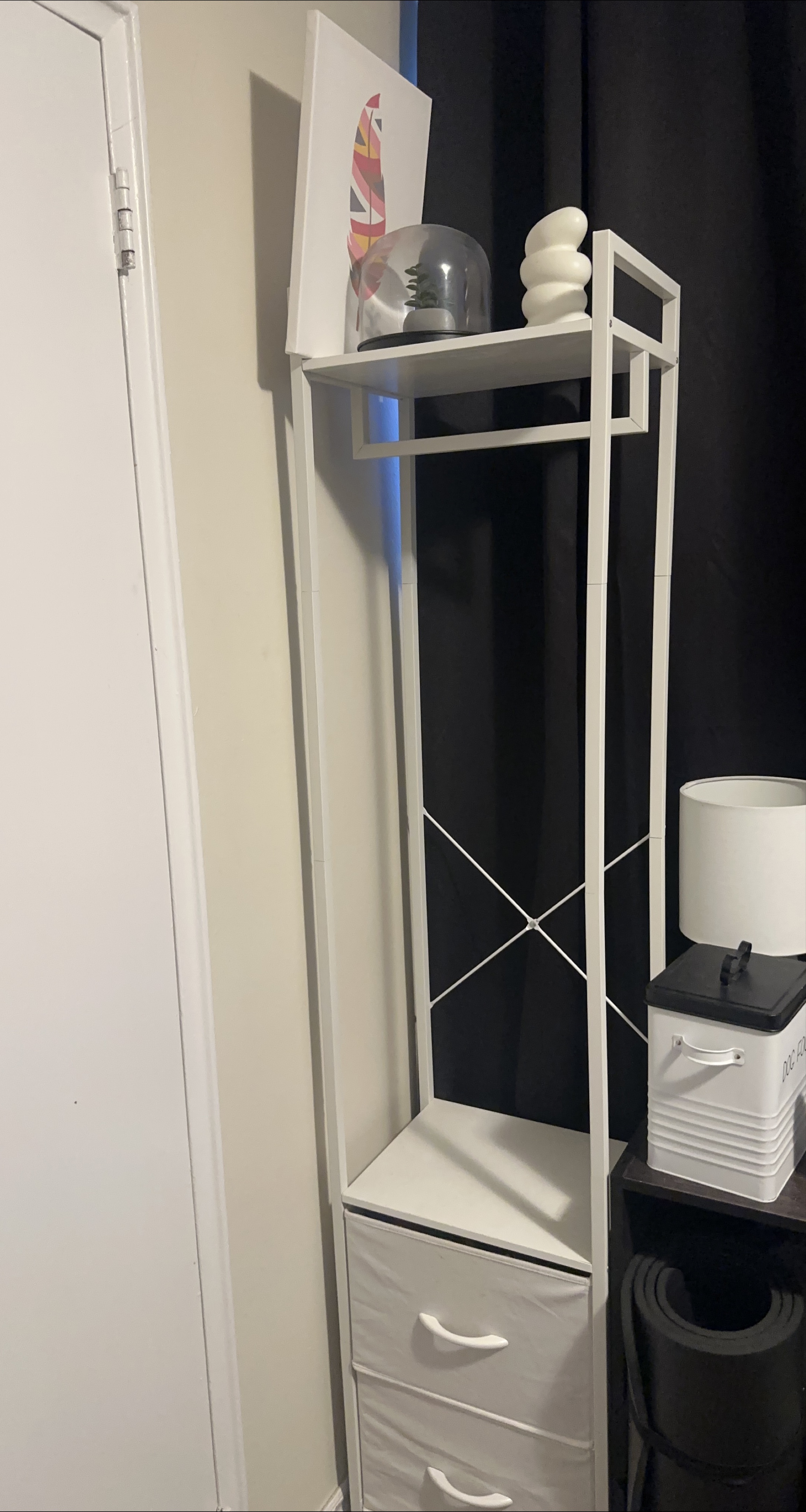 White Clothes Rack with Storage Drawers(MOVE OUT SALE) thumbnail
