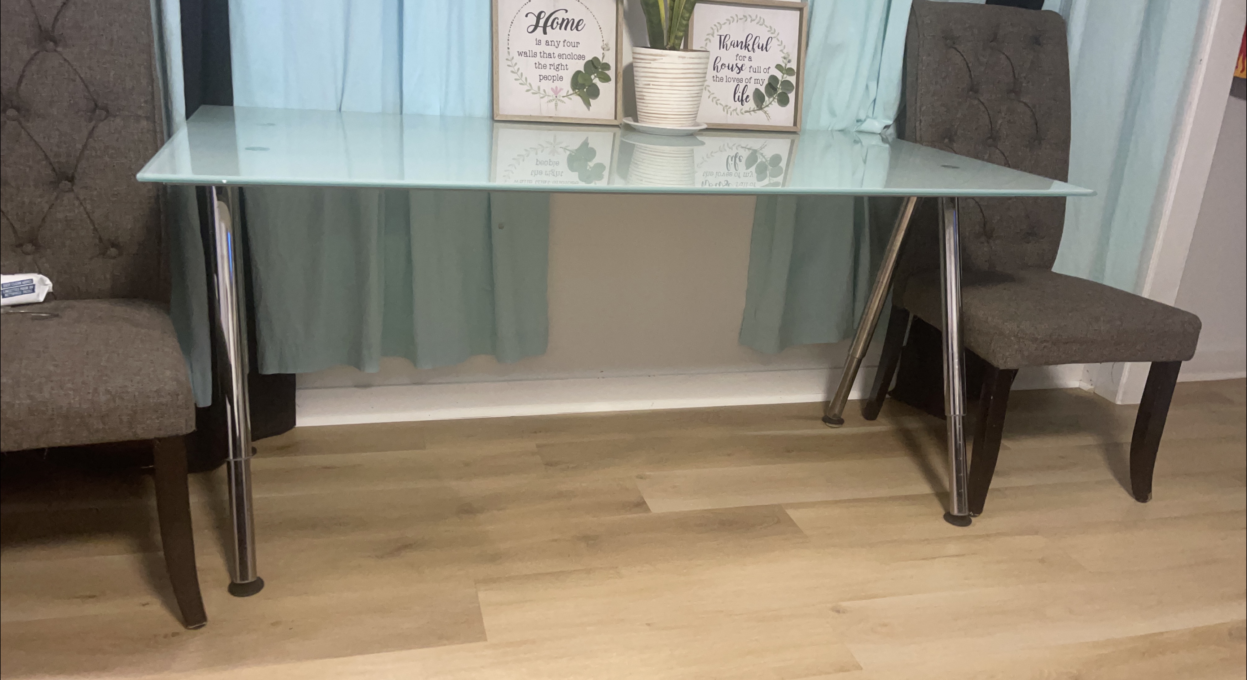 Glass Top Dining Table
