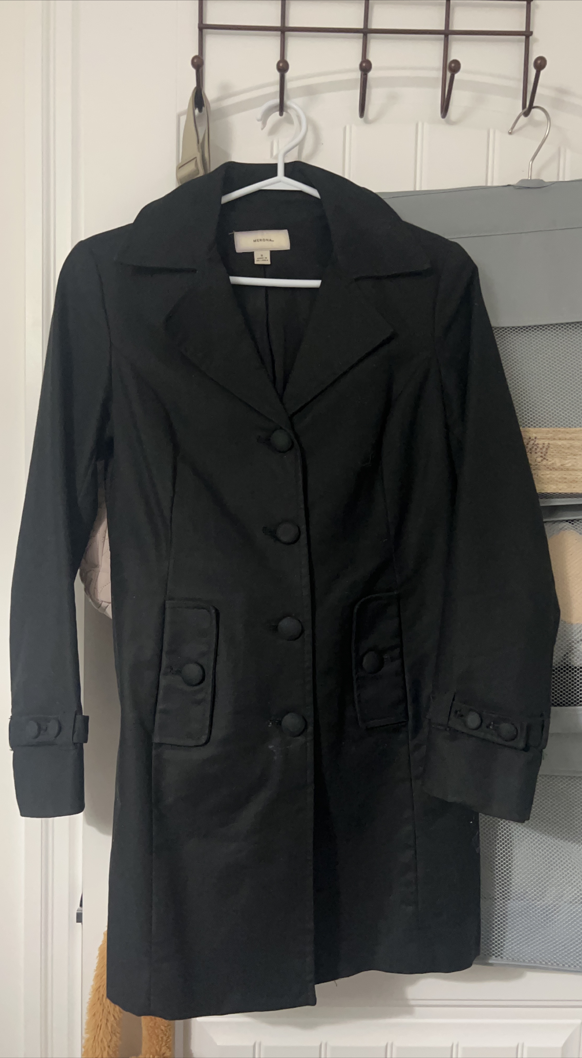 Merona Black Coat - Size 4 thumbnail