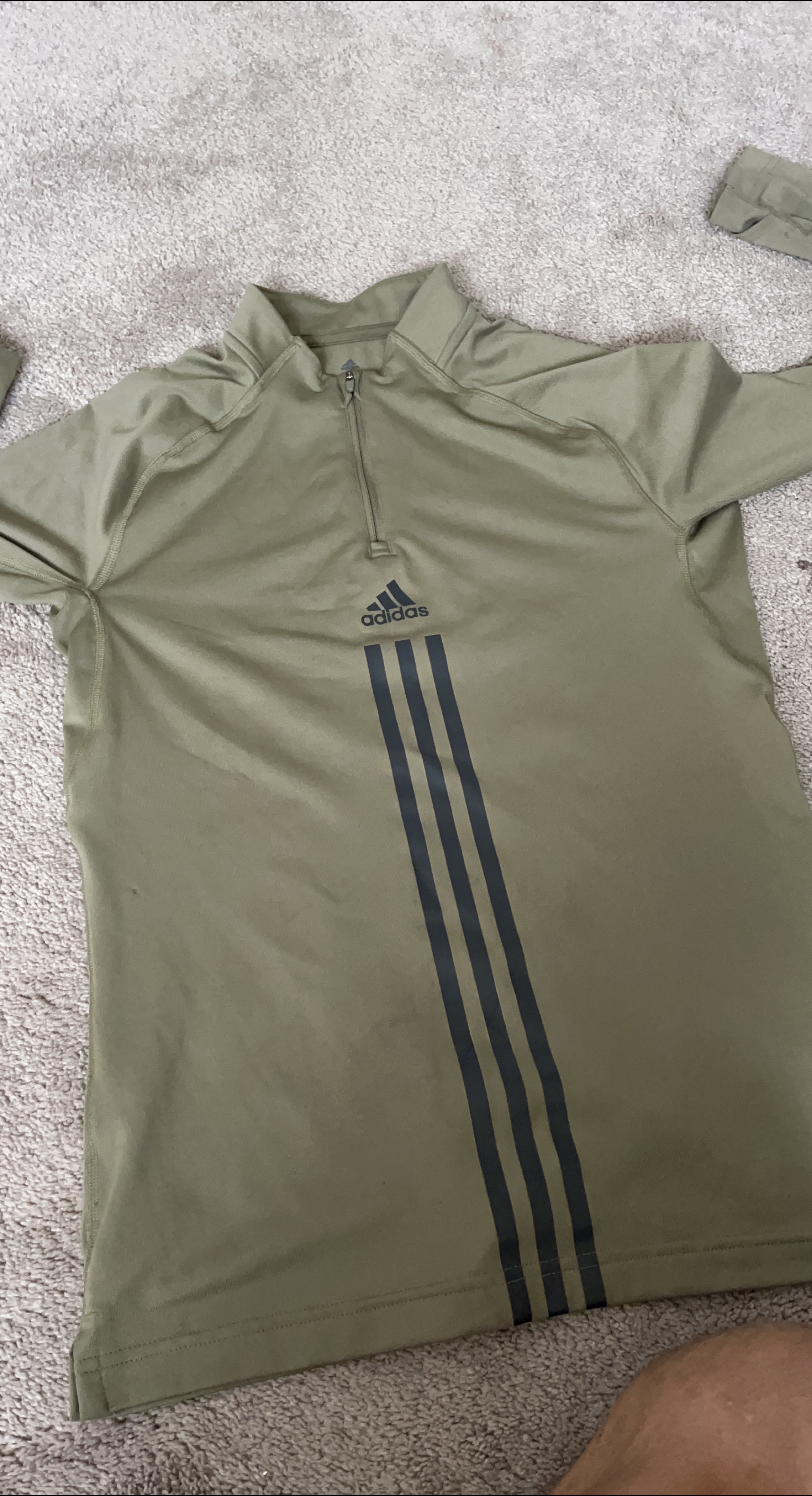 Adidas Olive Green Pullover - Size S thumbnail