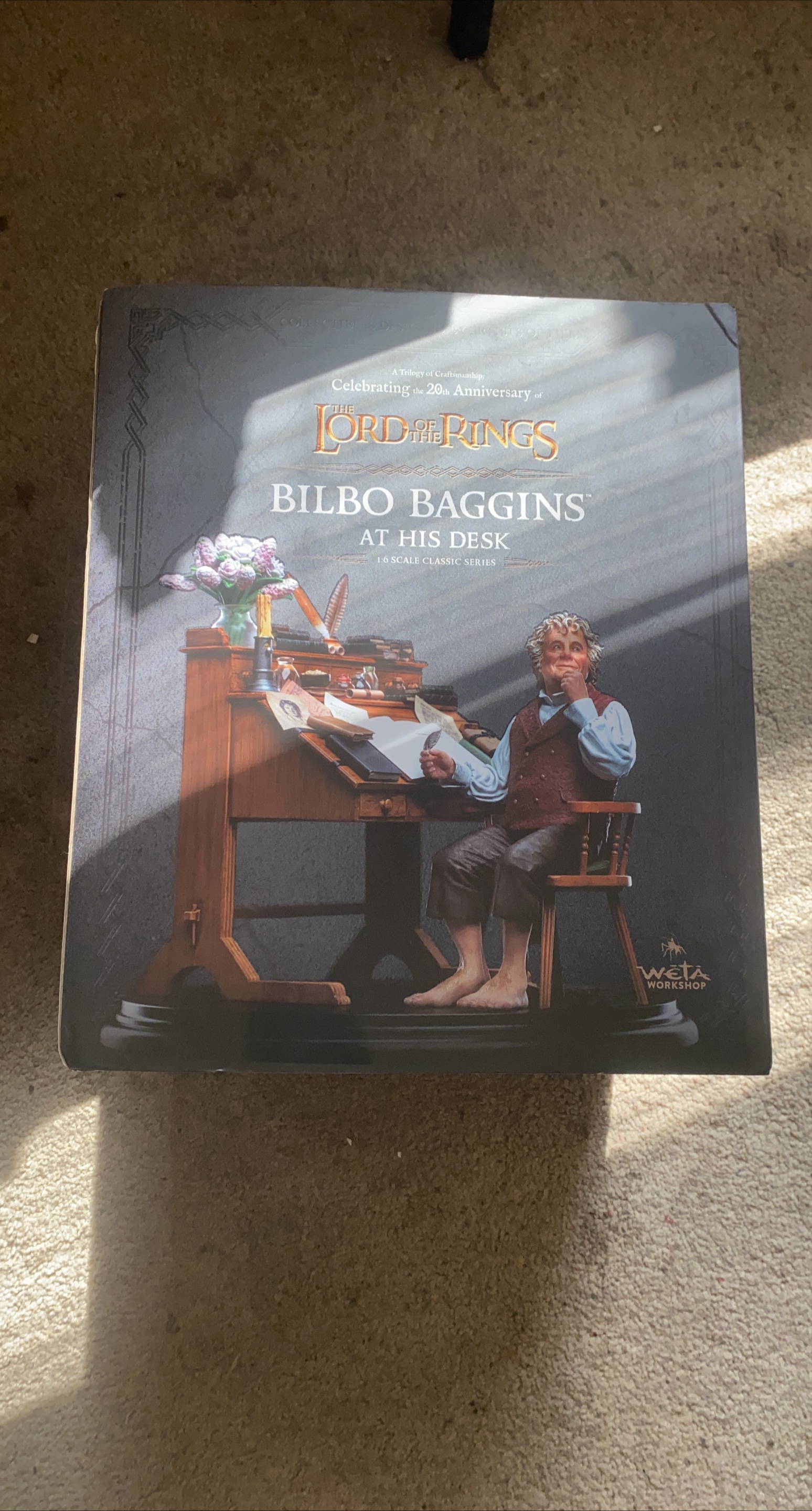 Lord of the Rings Bilbo Baggins at His Desk Statue thumbnail