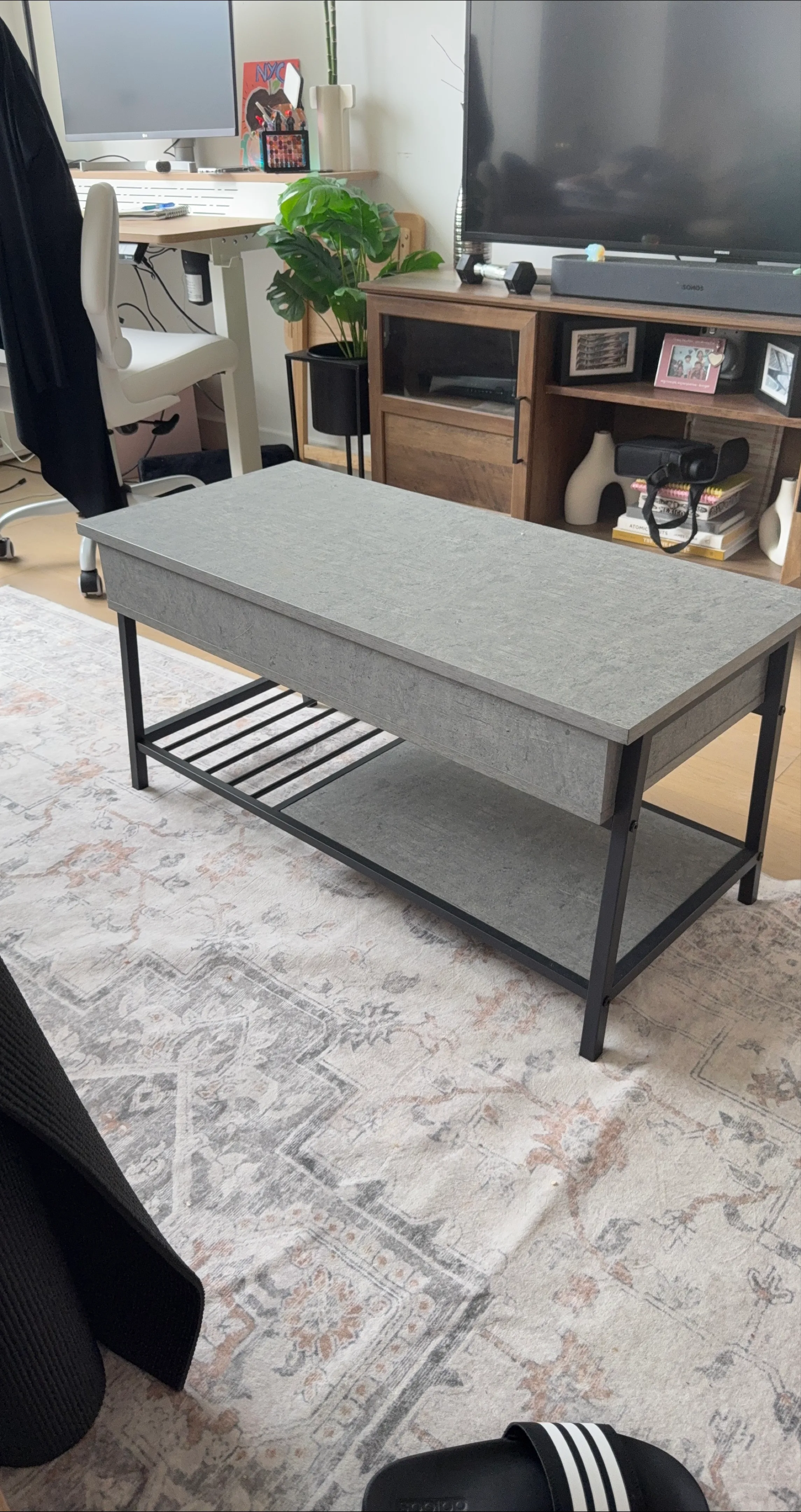 LIKE NEW Gray Lift Top Coffee Table