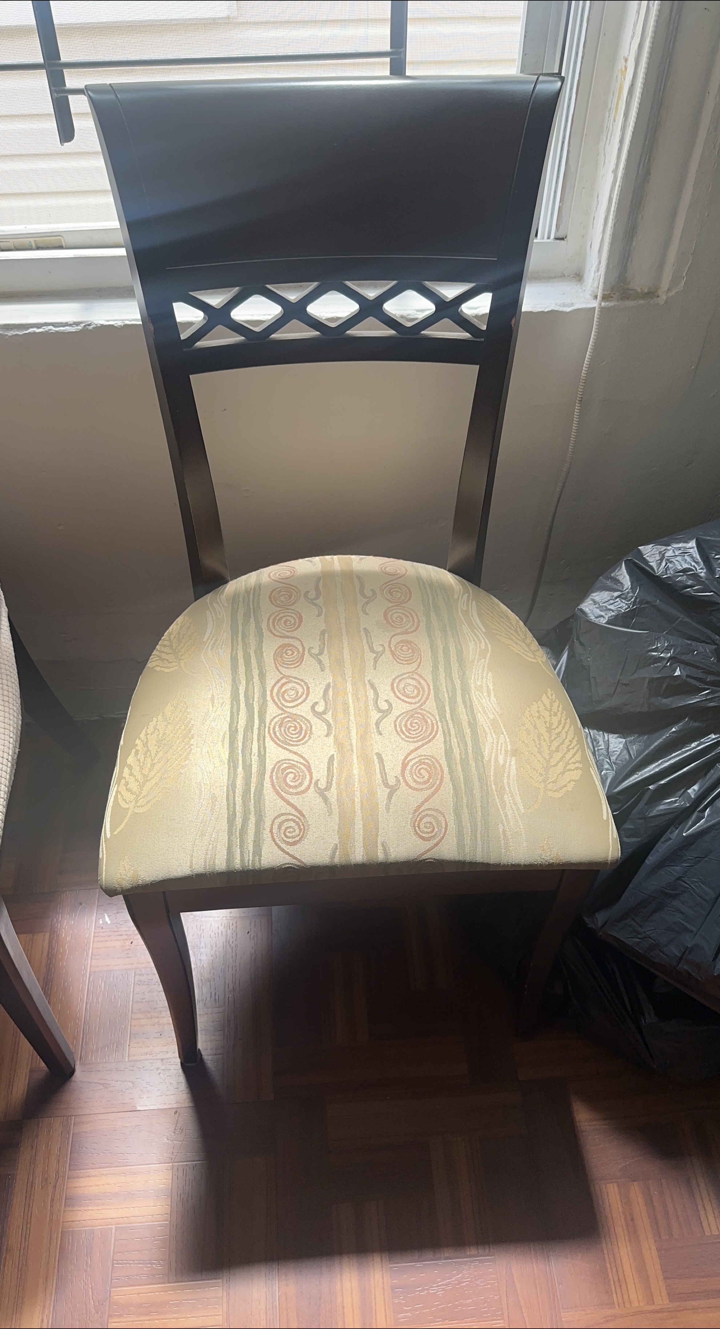 Dining Room Chair - Beige Patterned Seat thumbnail