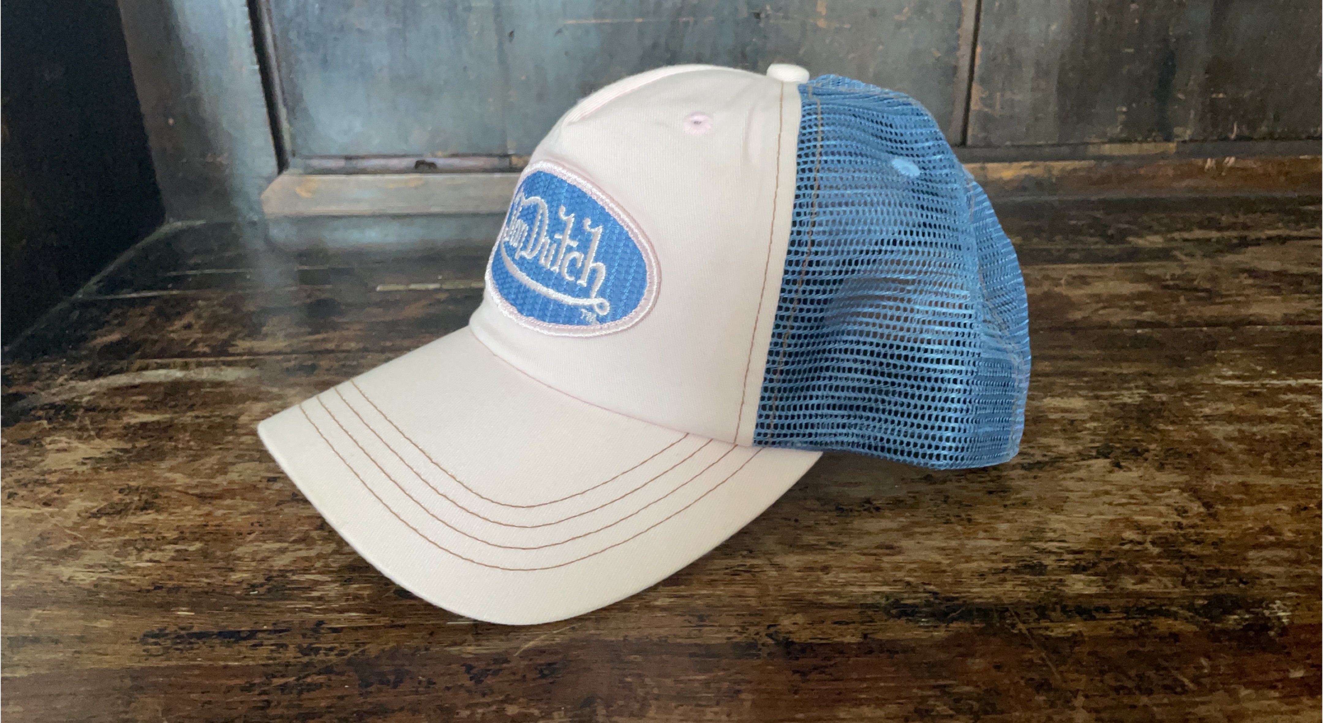 ORIGINAL Y2K Von Dutch Pink & Blue Trucker Hat thumbnail