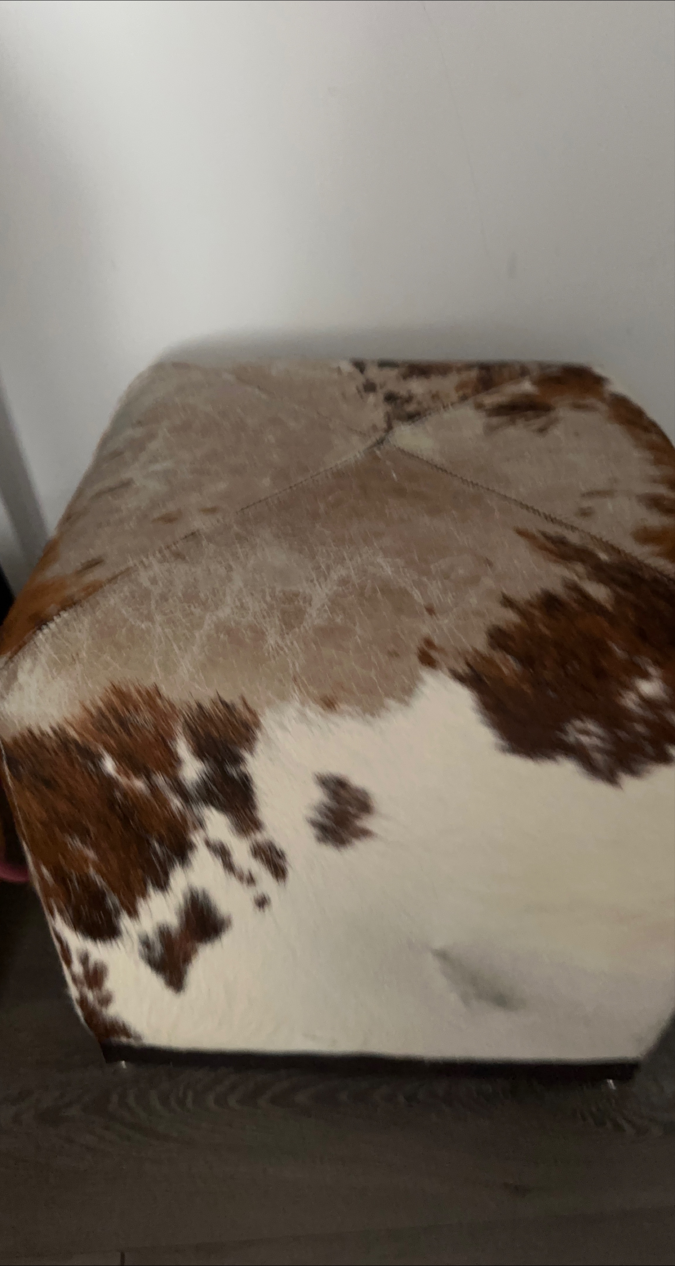 Cowhide Hexagon Ottoman thumbnail