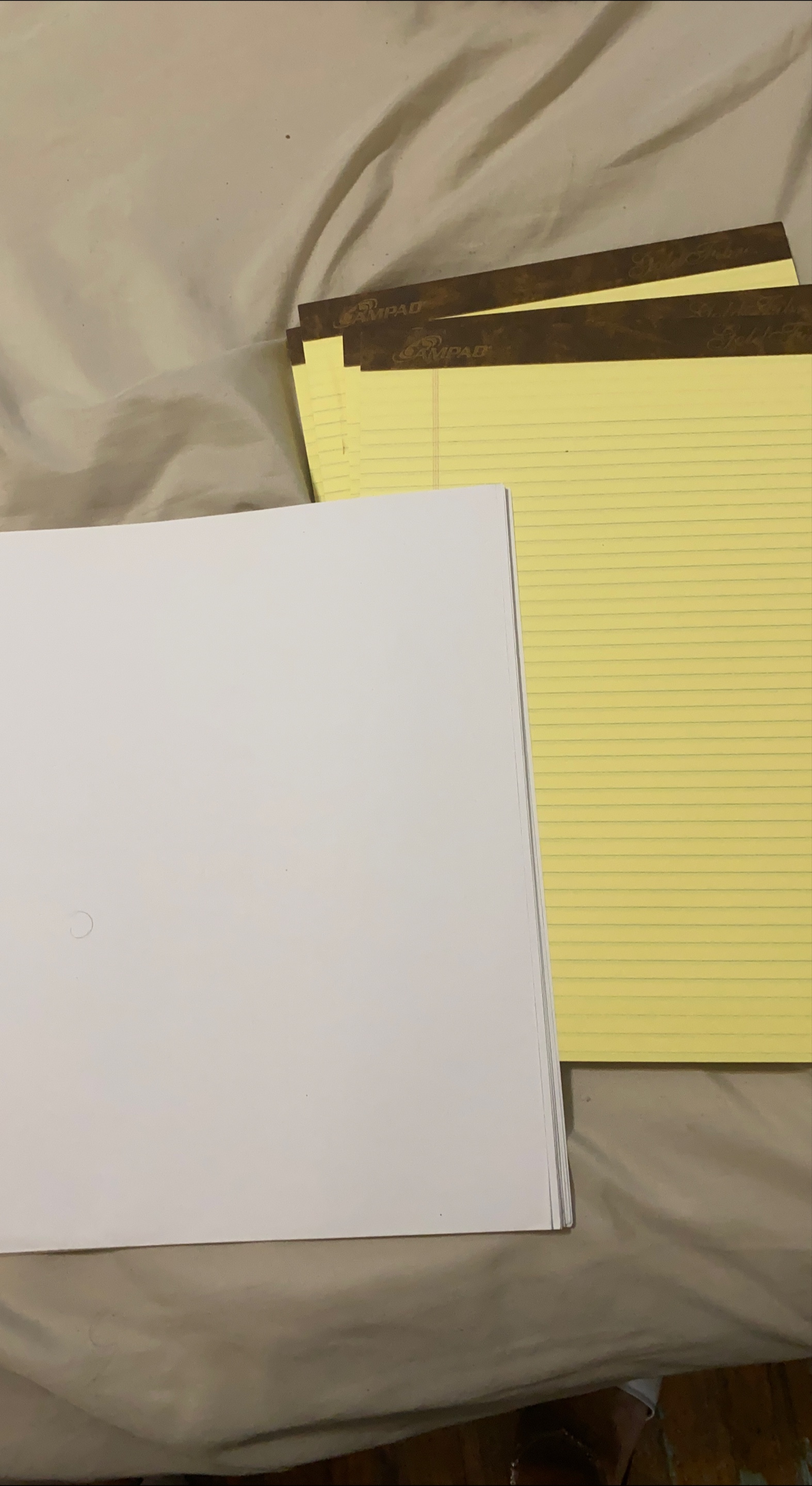 Ampad Gold Fibre Writing Pads - Yellow and White thumbnail