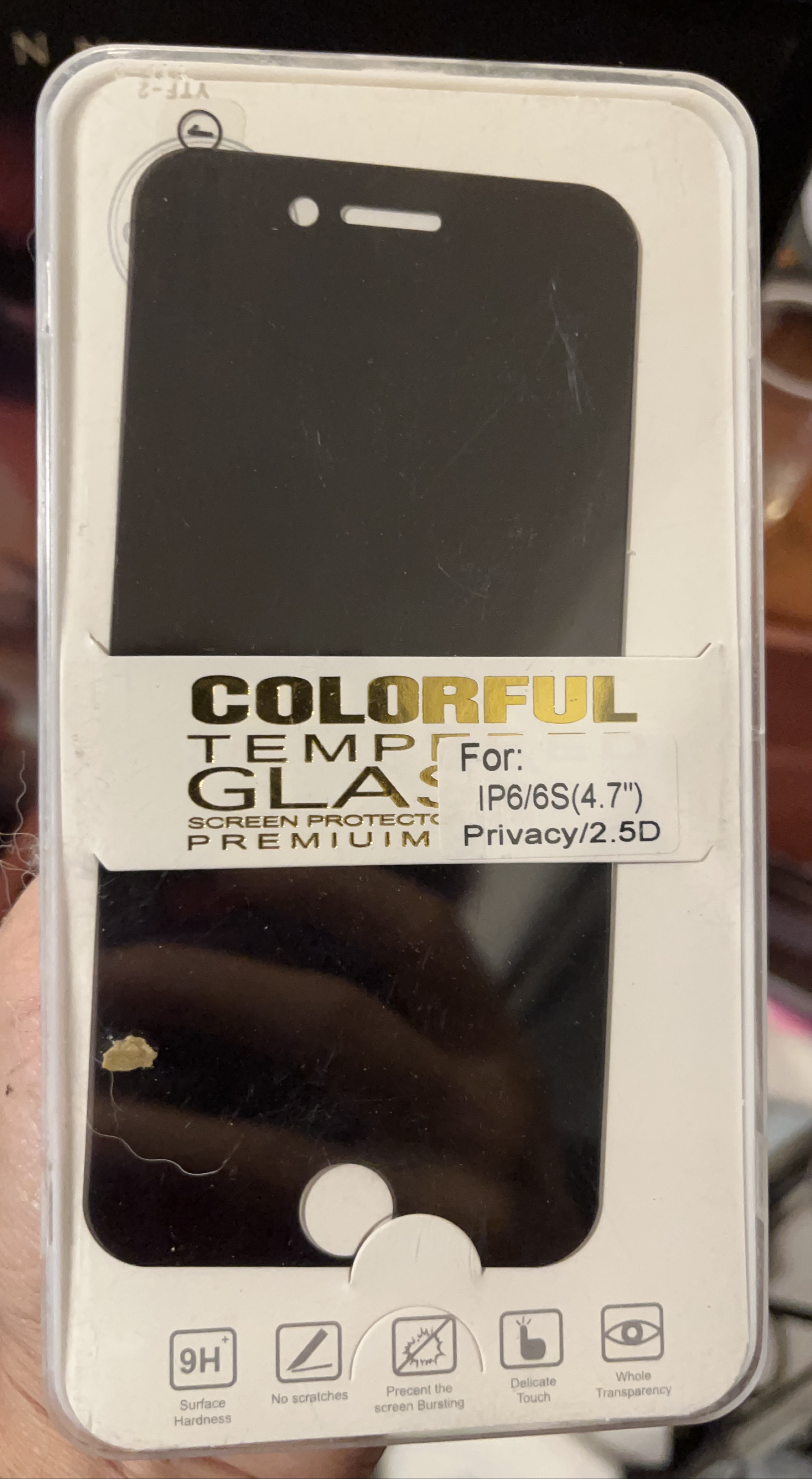 Colorful Tempered Glass Screen Protector for iPhone 6/6S (4.7") thumbnail