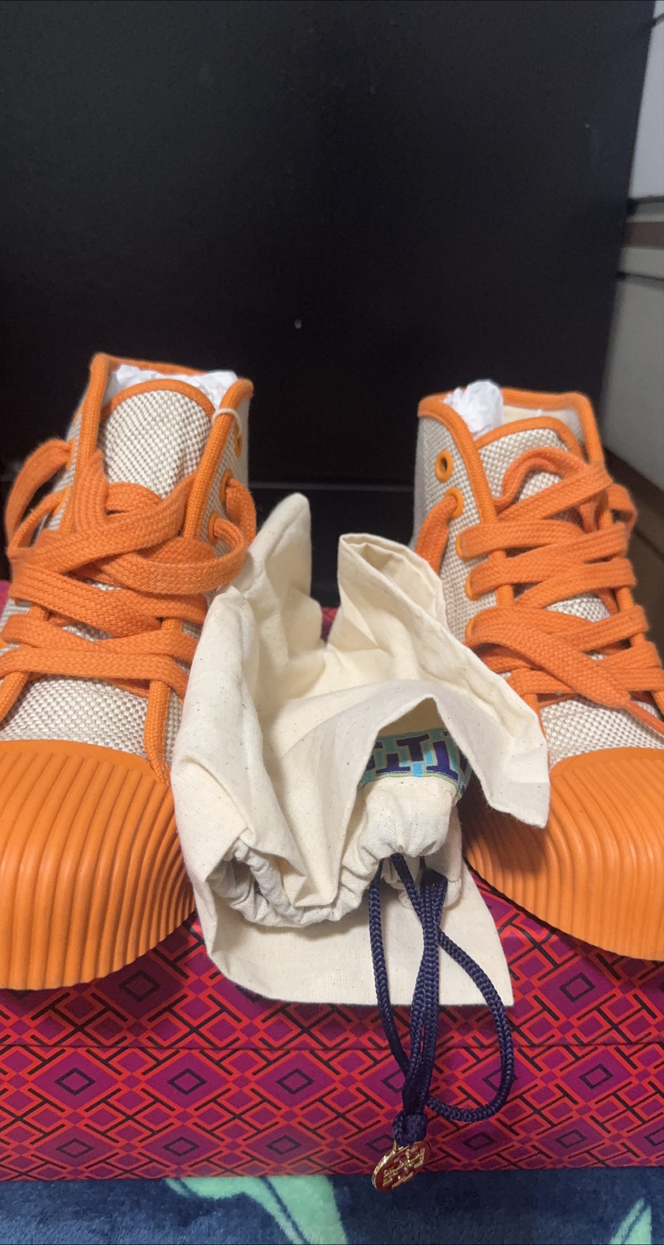 Tory Burch High Top Sneakers Orange thumbnail