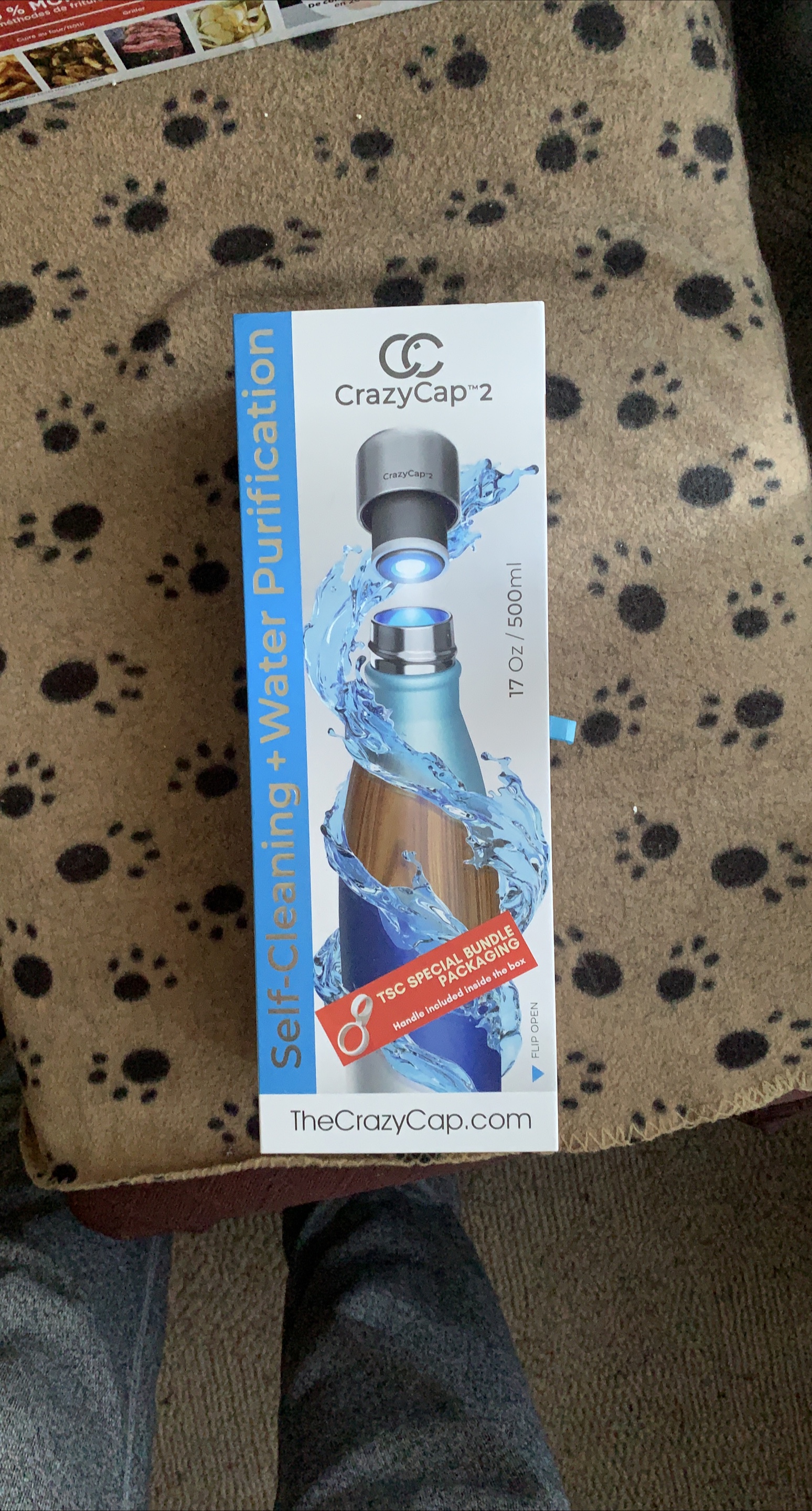 CrazyCap 2 Self-Cleaning Water Bottle - New thumbnail