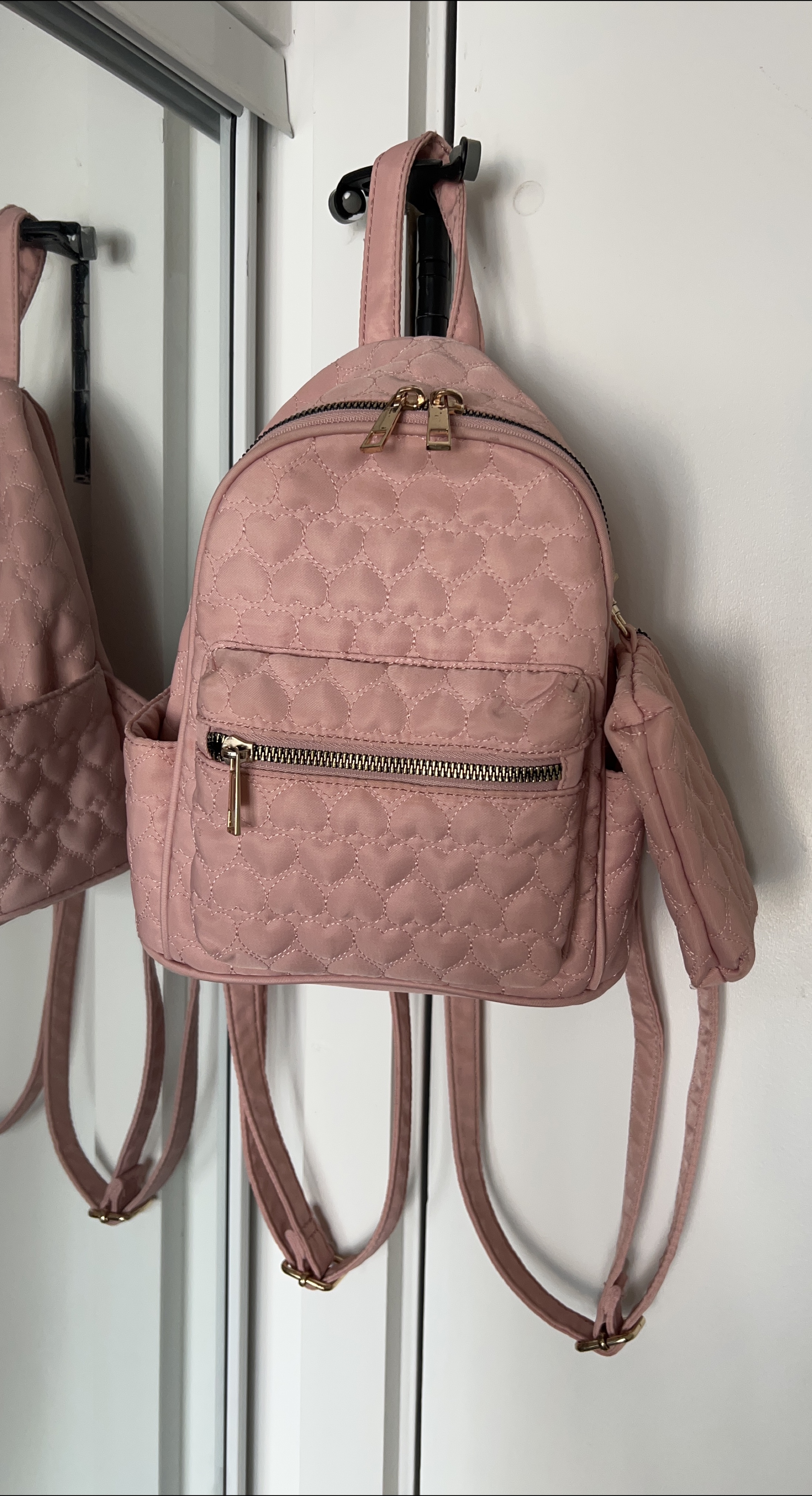 Pink Quilted Mini Backpack thumbnail