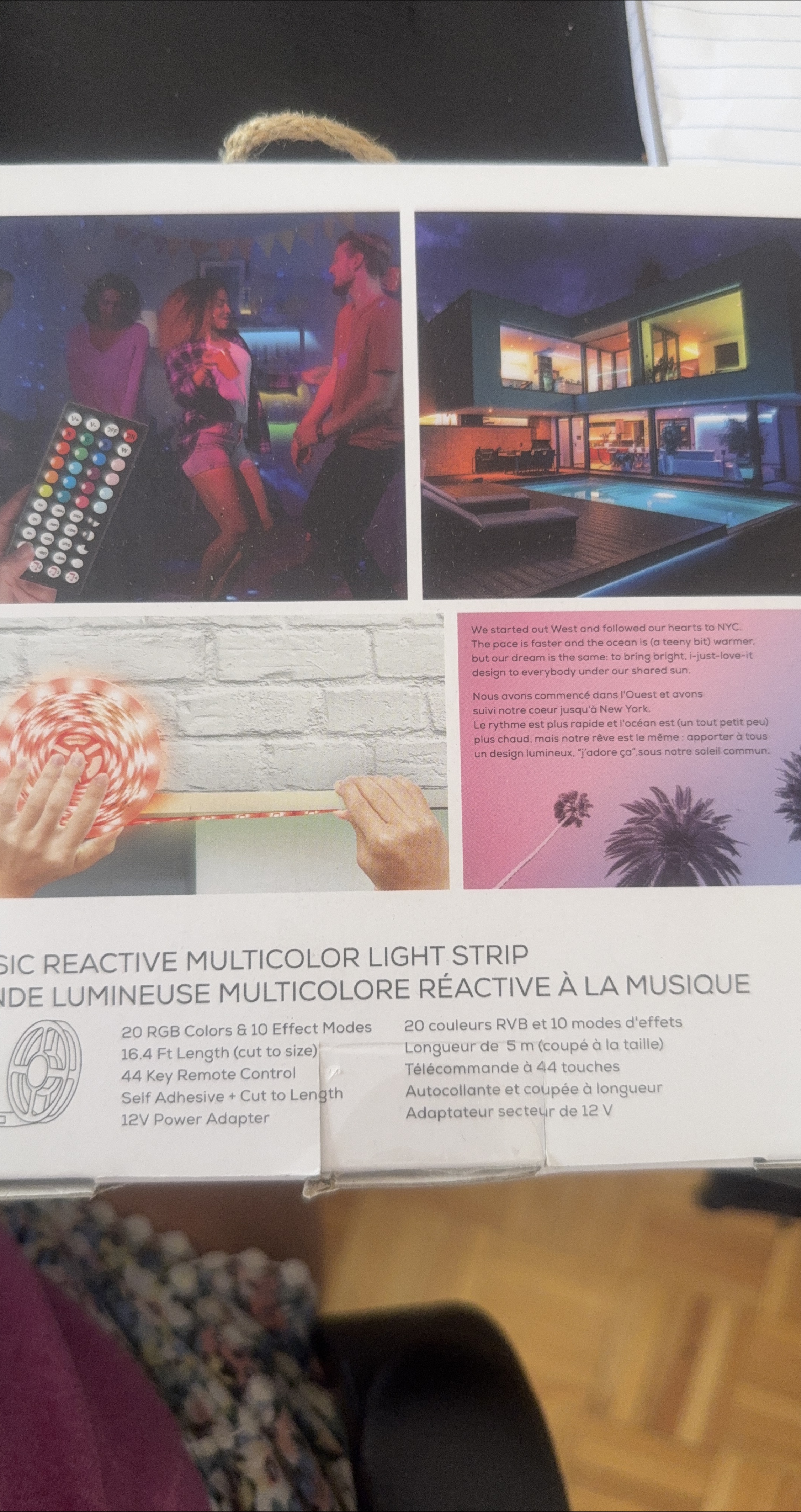 Music Reactive Multicolor Light Strip 16.4ft thumbnail