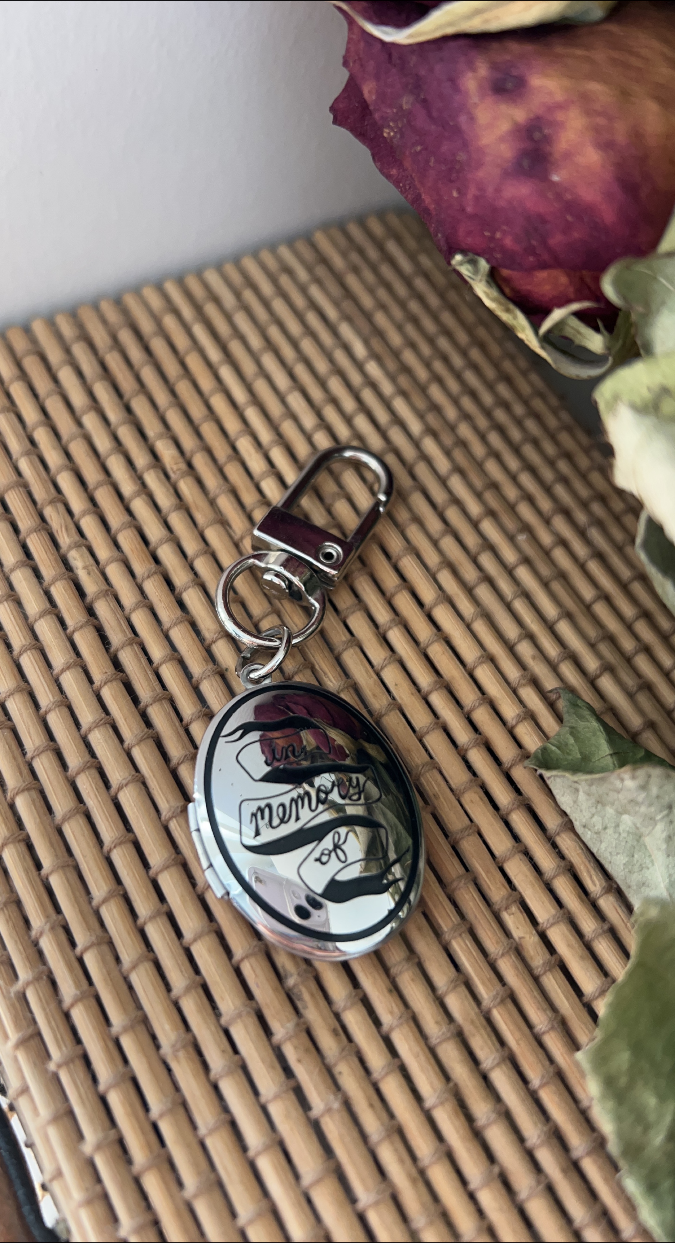 In Memory Of Locket Keychain thumbnail