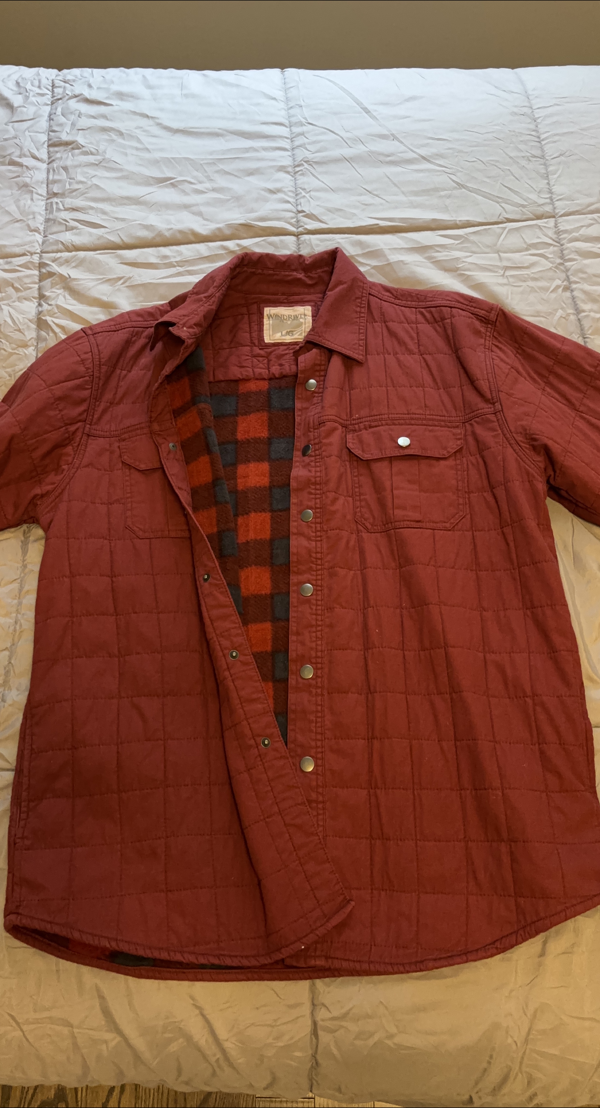 Wind River Quilted Shirt Jacket - Large thumbnail