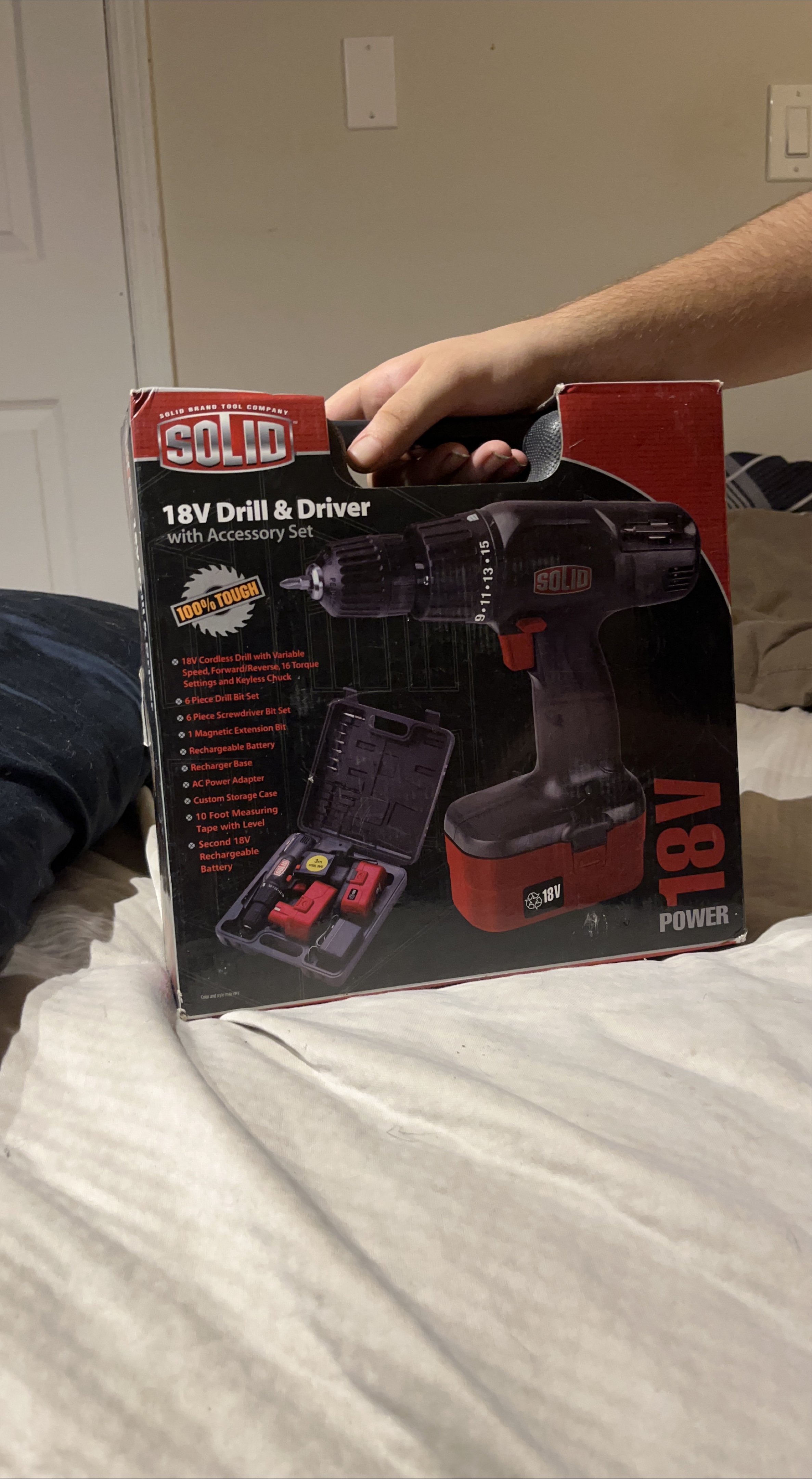 SOLID 18V Drill & Driver with Accessory Set