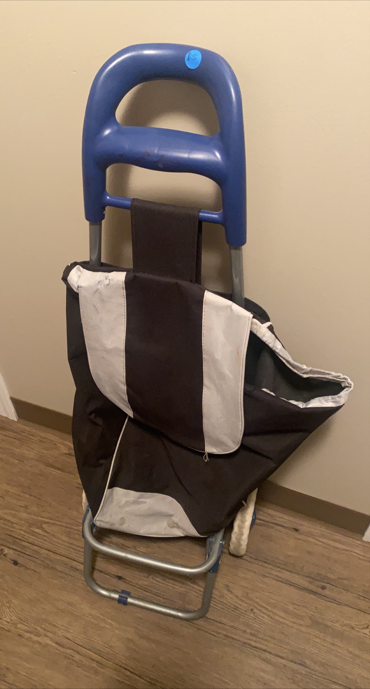 Folding Shopping Cart - Black/White thumbnail