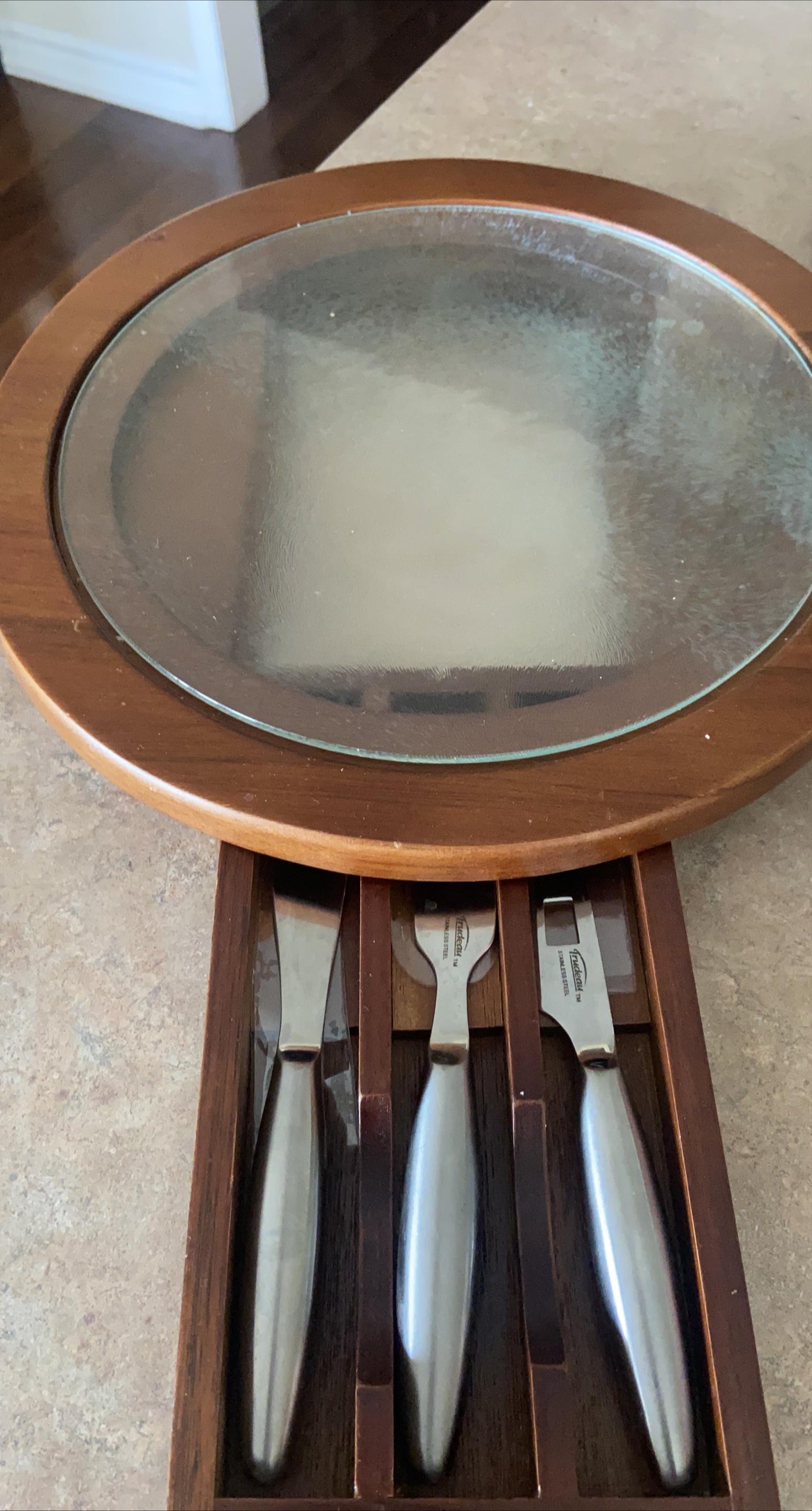 Trudeau Cheese Board with Stainless Steel Knives thumbnail
