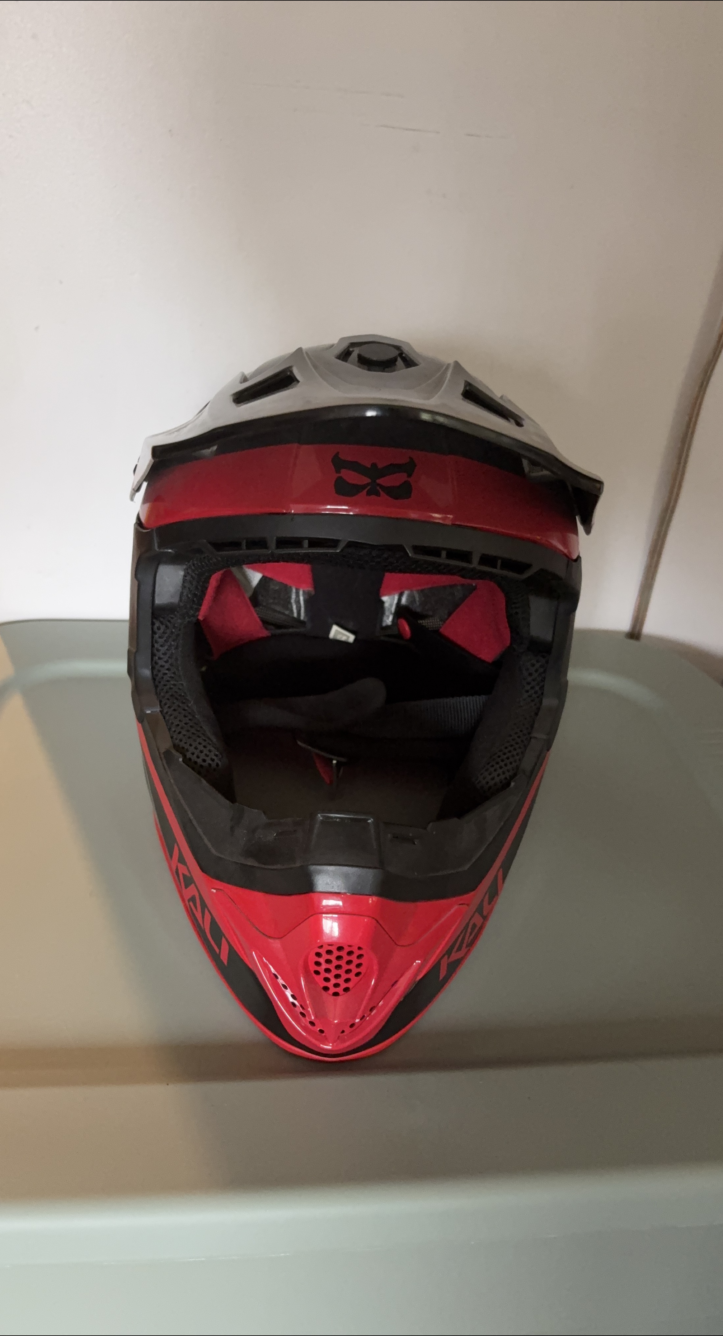 Kali Red/Black Motocross Helmet thumbnail
