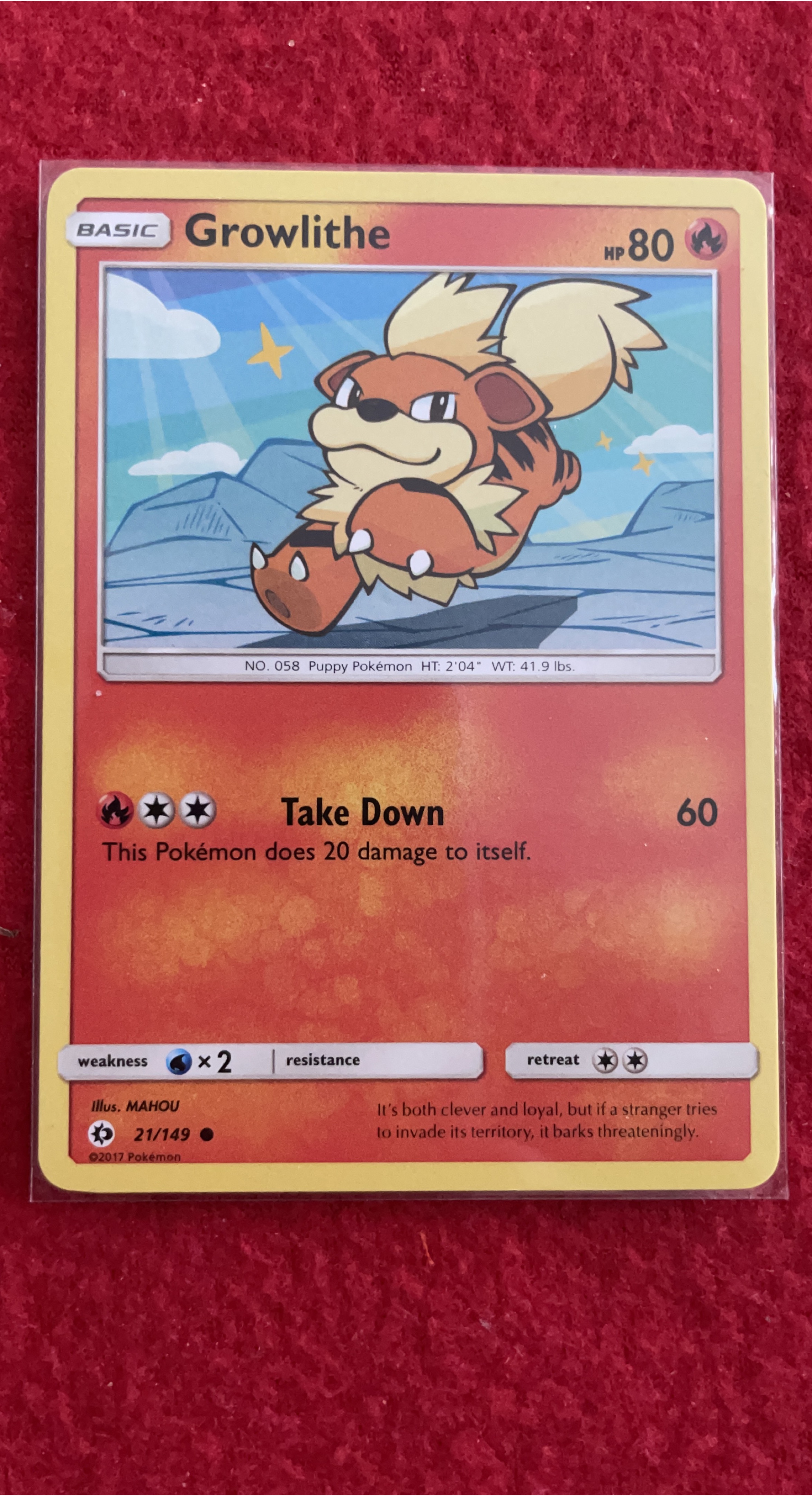 Growlithe Pokemon Card thumbnail