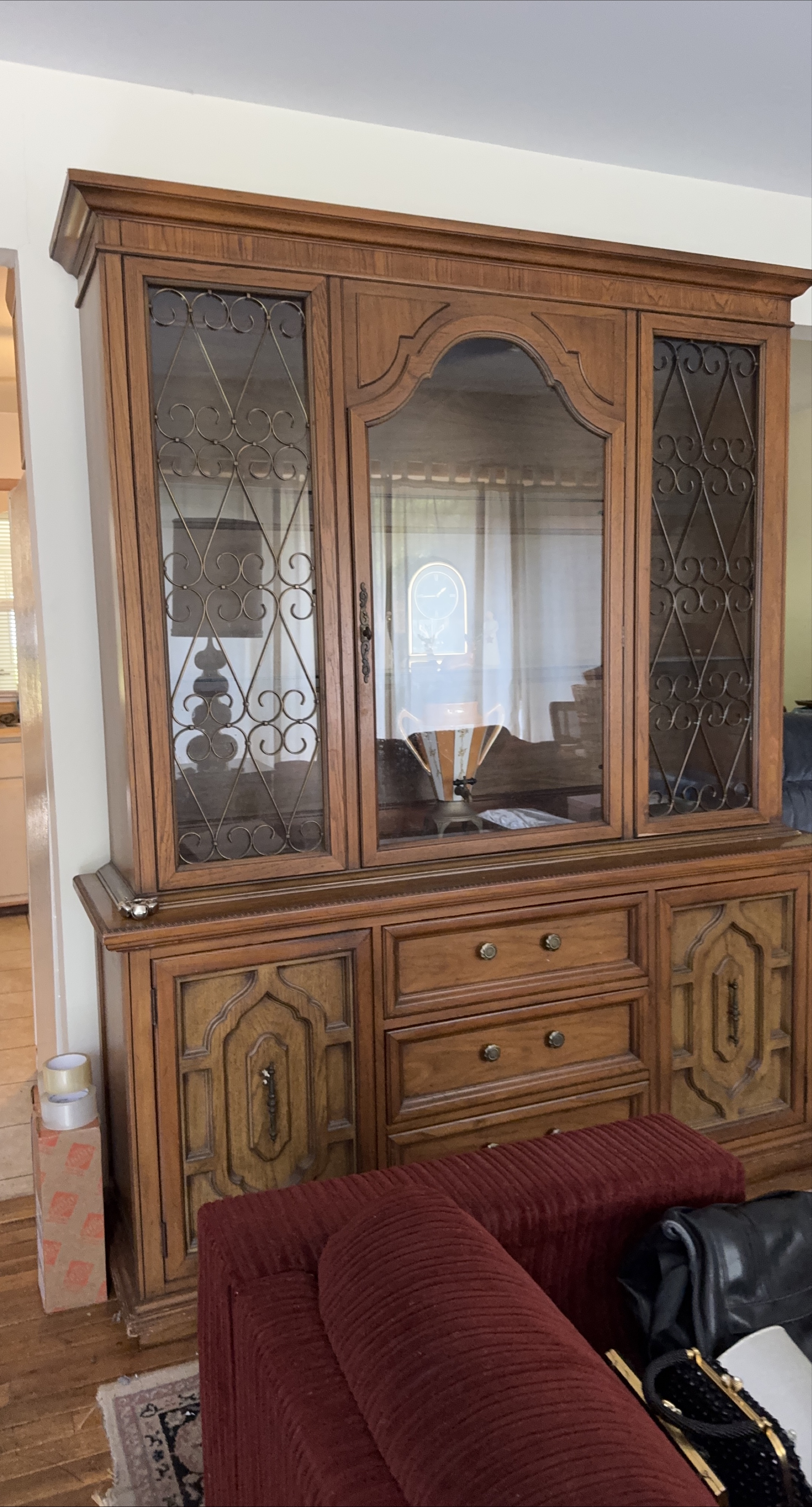 Vintage Wood China Cabinet thumbnail