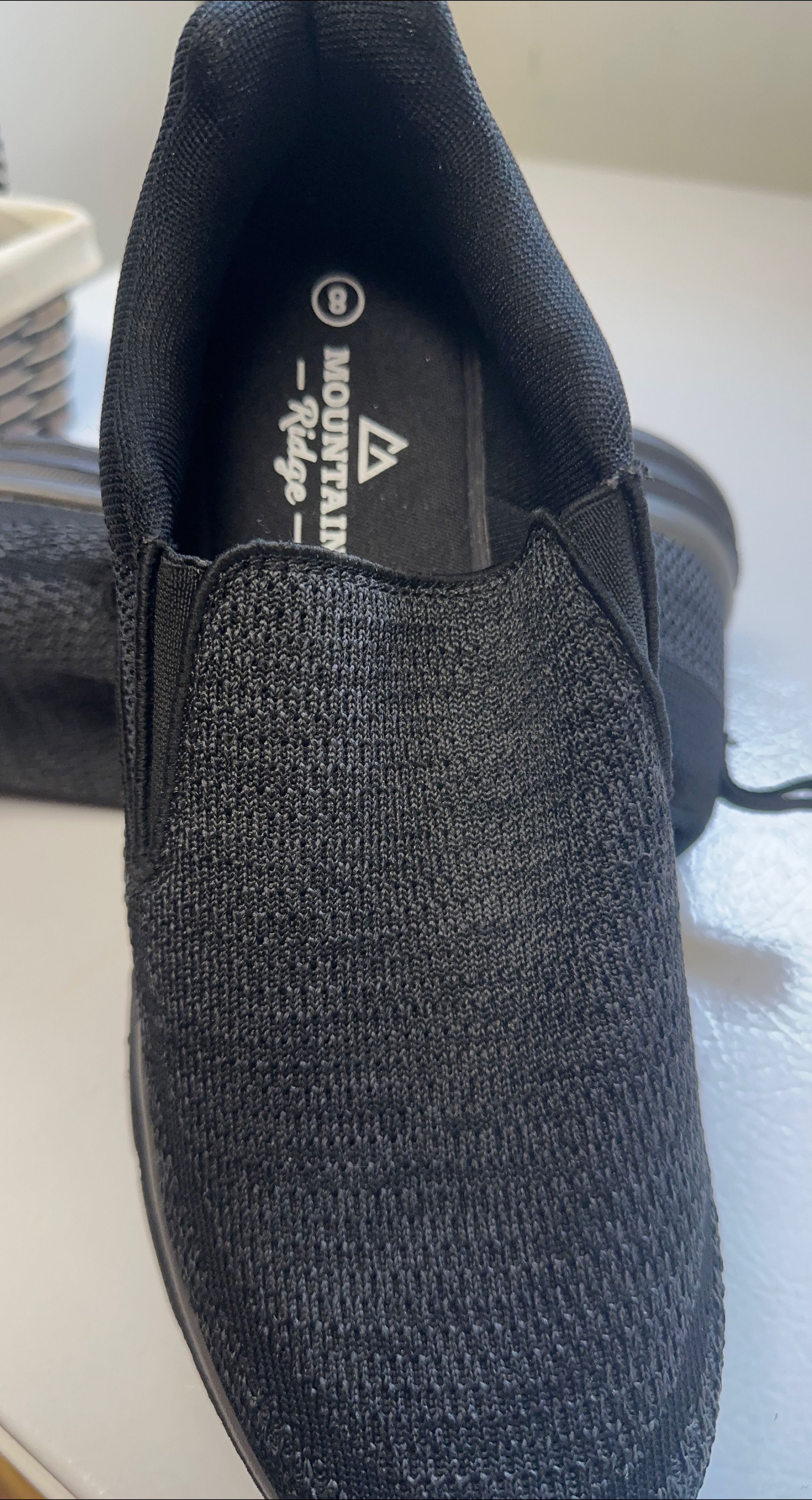 Mountain Ridge Black Slip-On Shoes - Size 8