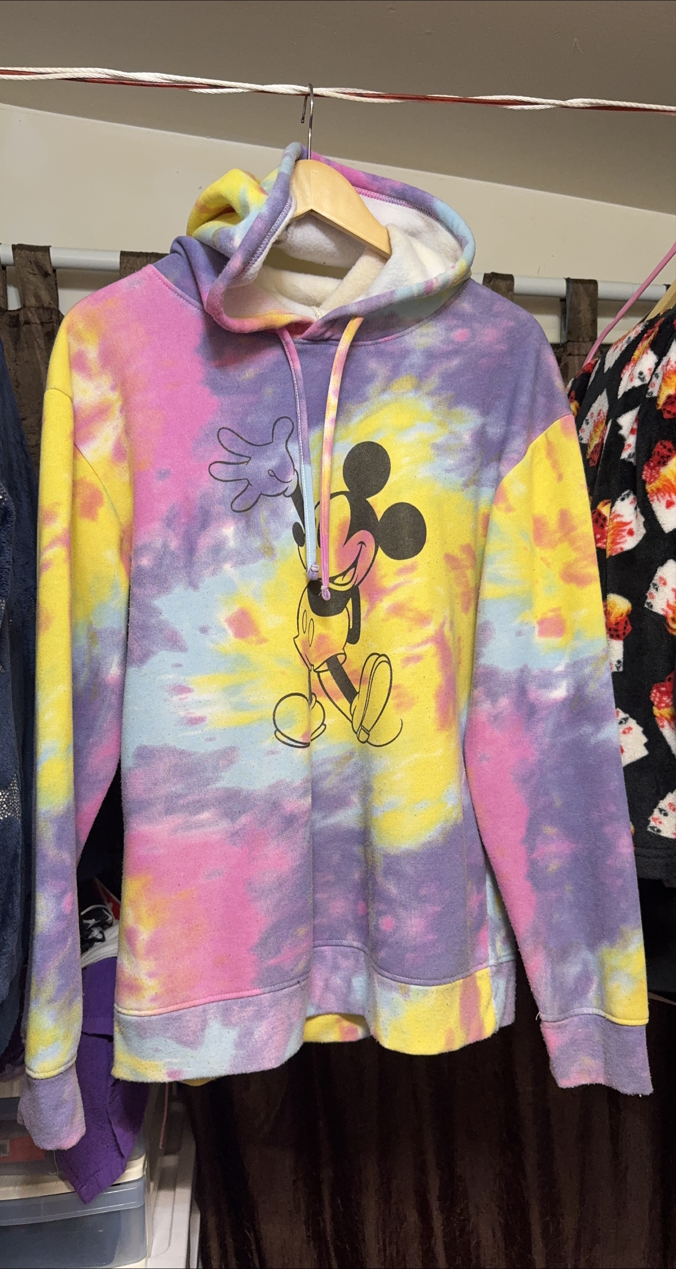 Disney Mickey Mouse Tie-Dye Hoodie XL thumbnail
